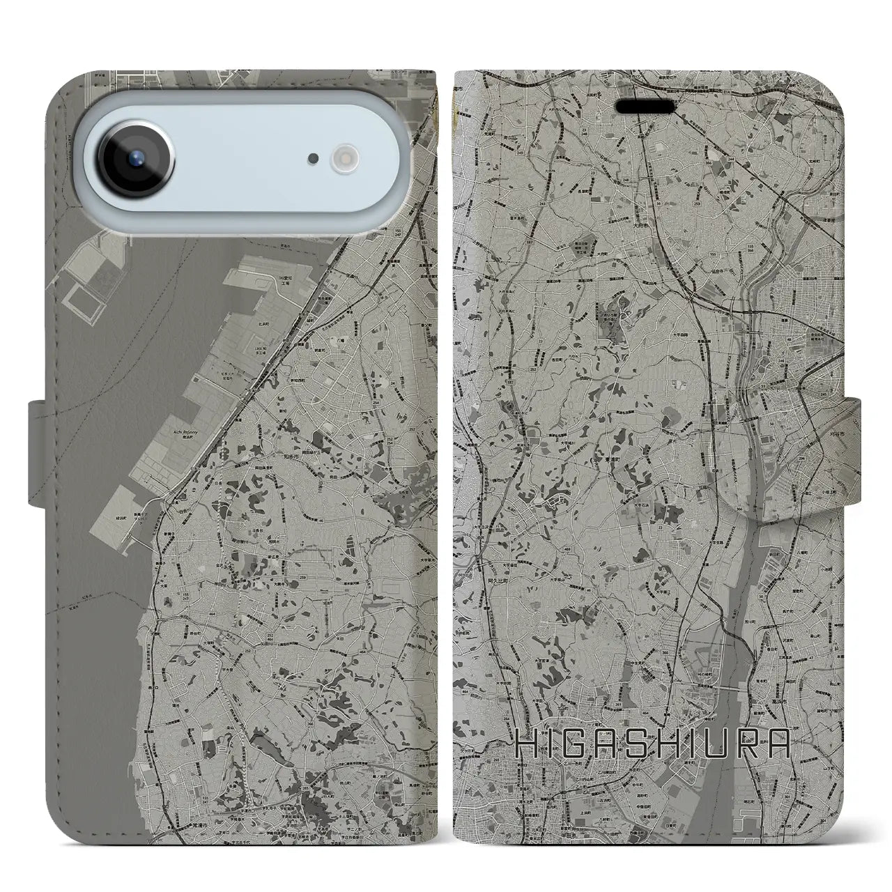 【東浦(愛知県)】地図柄iPhoneケース(手帳タイプ)