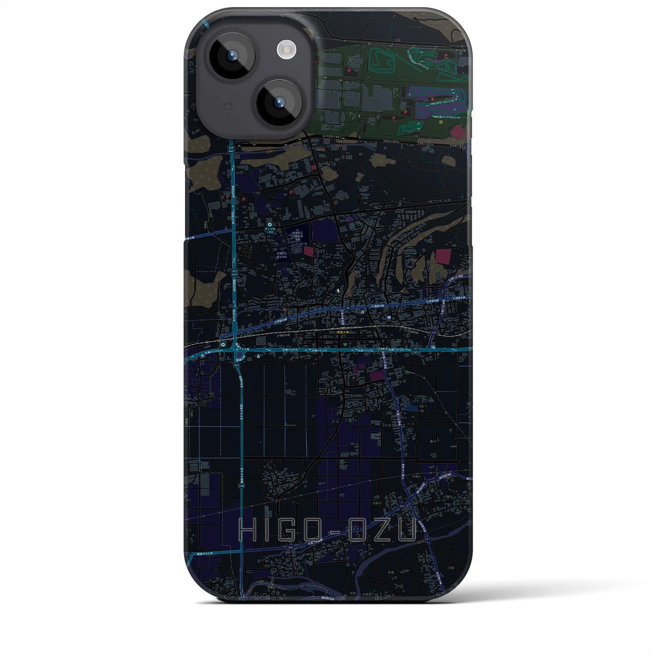 【肥後大津(熊本県)】地図柄iPhoneケース(バックカバータイプ)