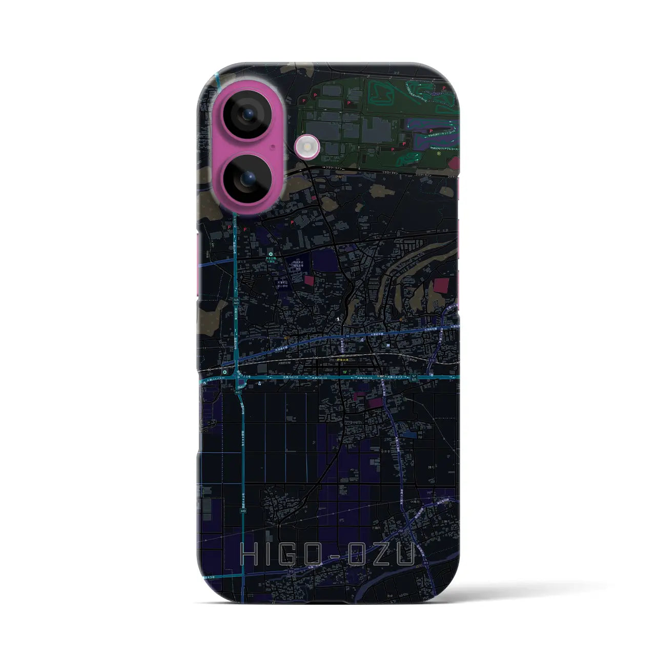 【肥後大津(熊本県)】地図柄iPhoneケース(バックカバータイプ)