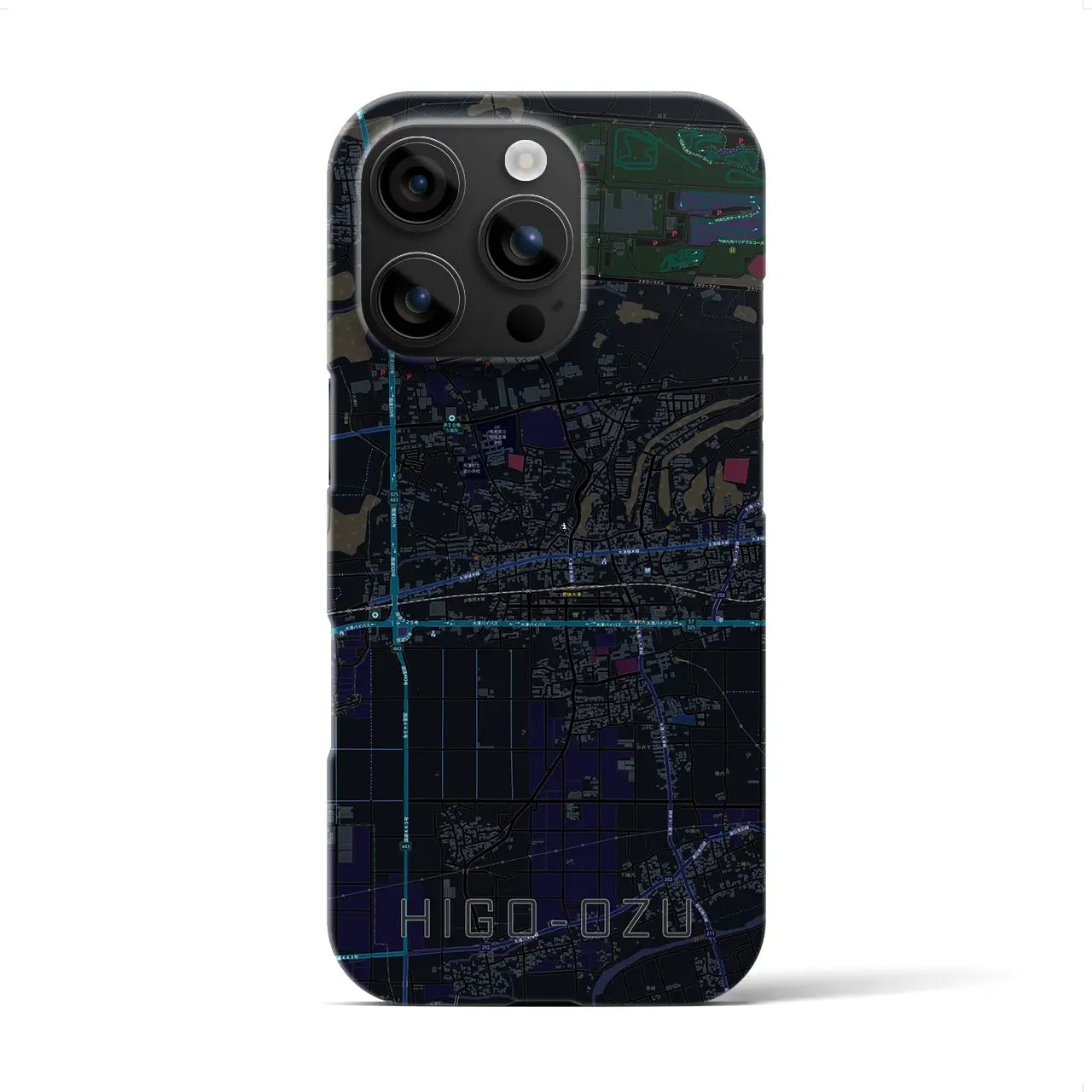 【肥後大津(熊本県)】地図柄iPhoneケース(バックカバータイプ)