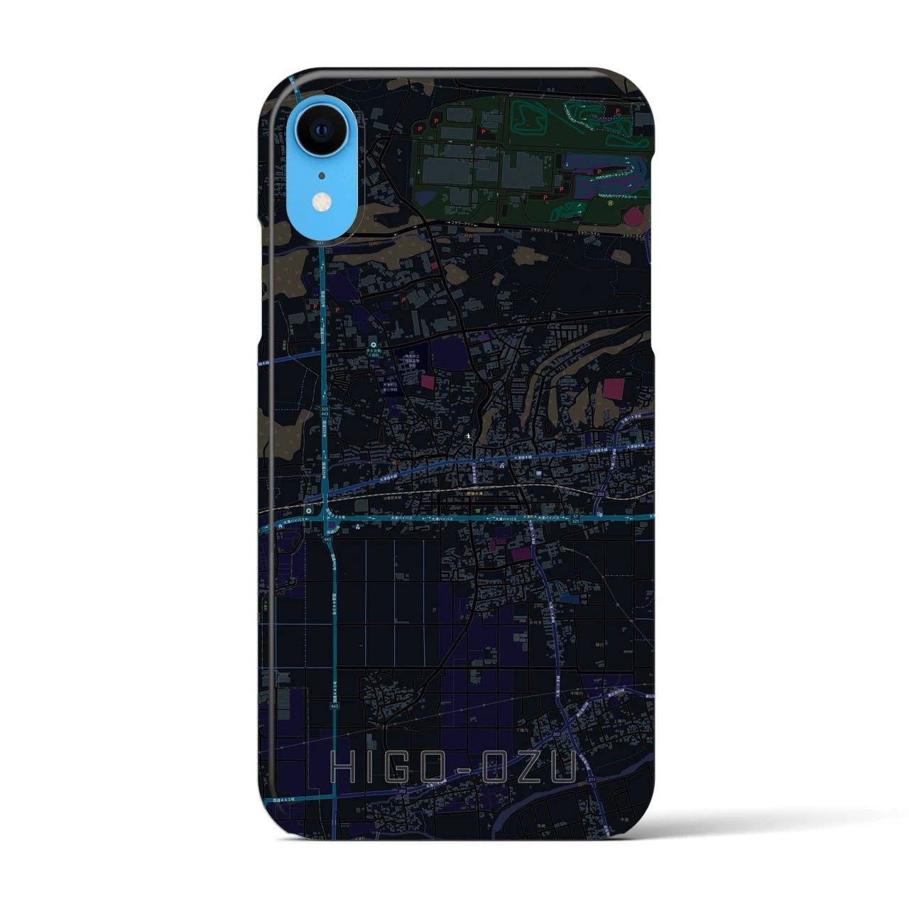 【肥後大津(熊本県)】地図柄iPhoneケース(バックカバータイプ)