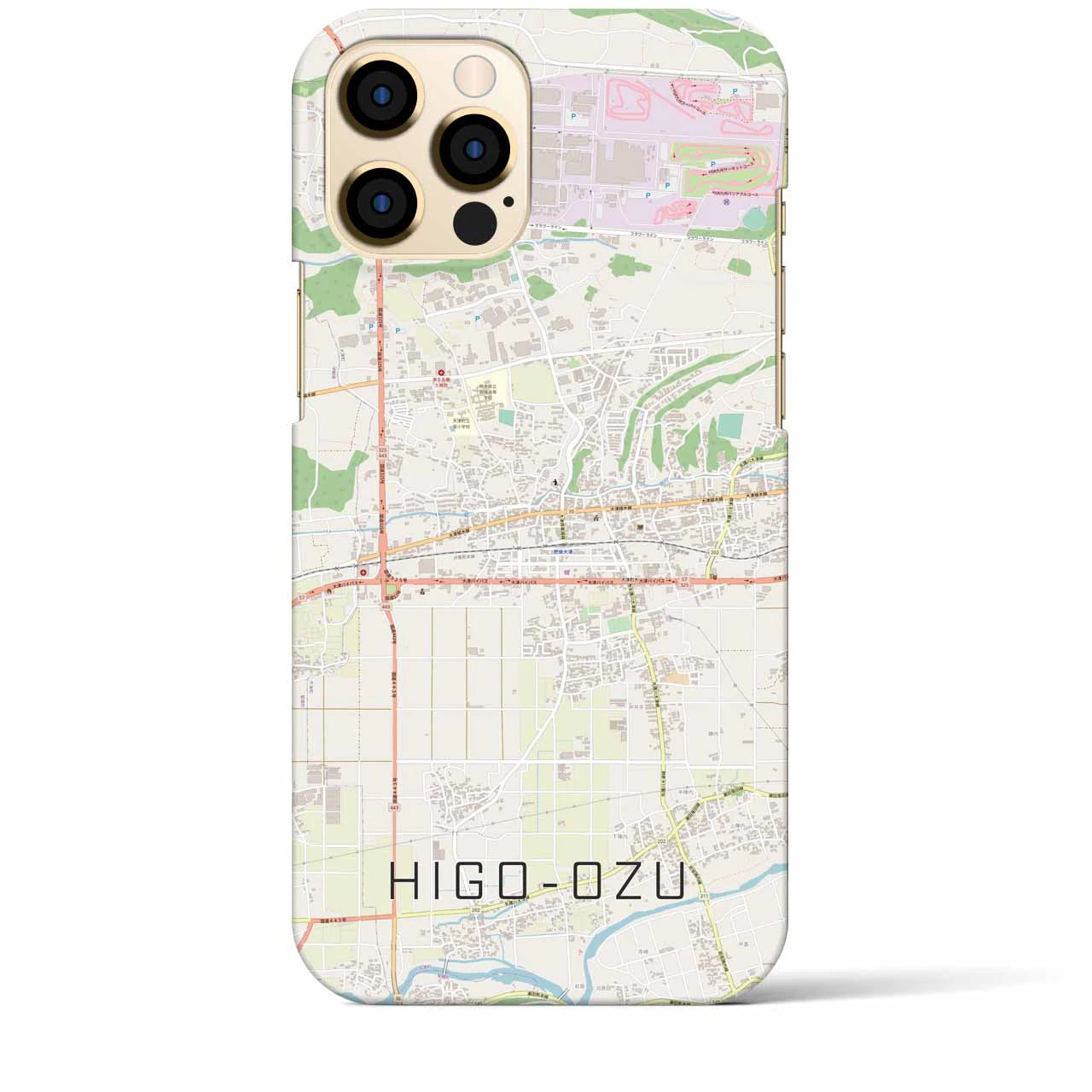 【肥後大津(熊本県)】地図柄iPhoneケース(バックカバータイプ)