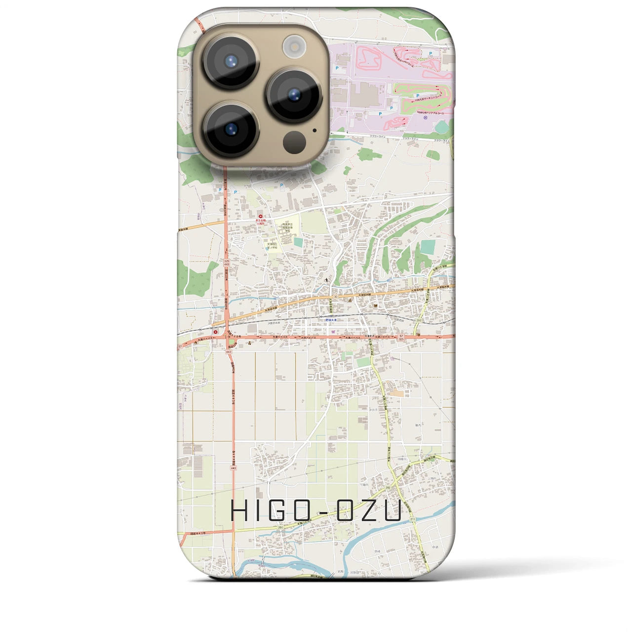 【肥後大津(熊本県)】地図柄iPhoneケース(バックカバータイプ)