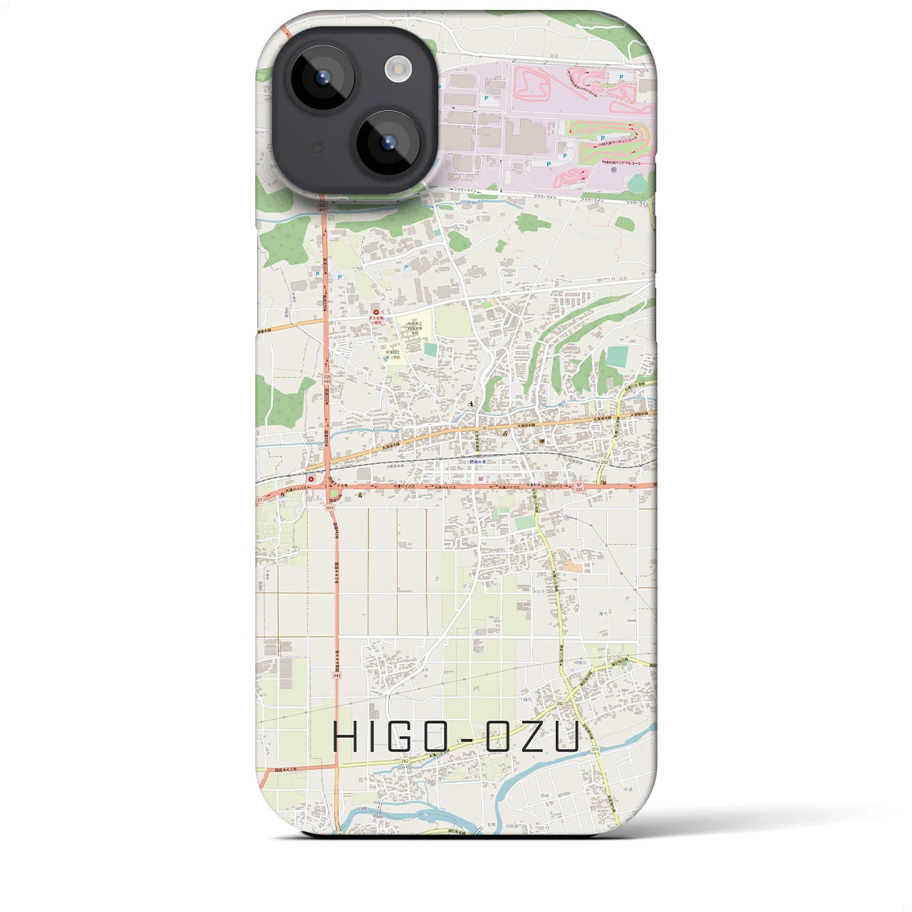 【肥後大津(熊本県)】地図柄iPhoneケース(バックカバータイプ)
