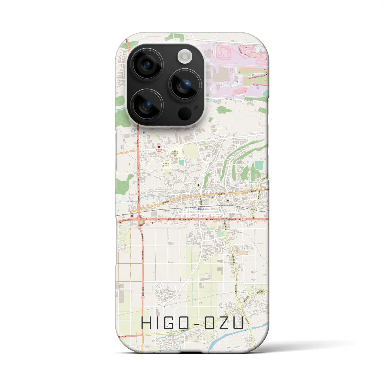 【肥後大津(熊本県)】地図柄iPhoneケース(バックカバータイプ)