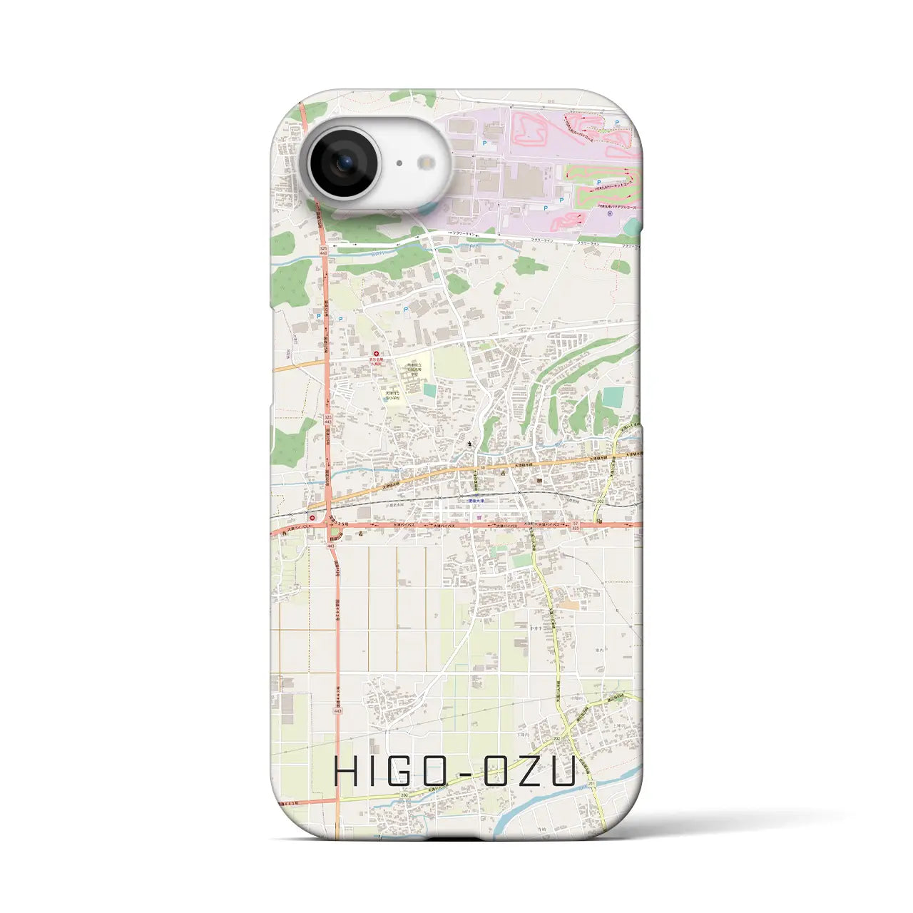 【肥後大津(熊本県)】地図柄iPhoneケース(バックカバータイプ)