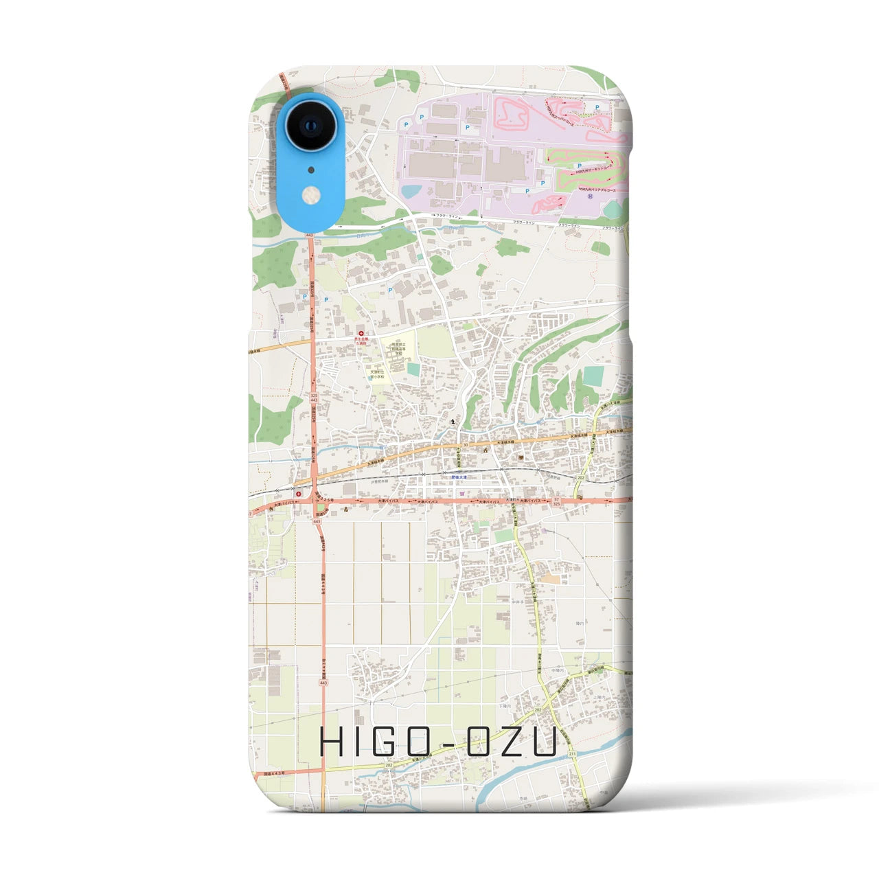 【肥後大津(熊本県)】地図柄iPhoneケース(バックカバータイプ)