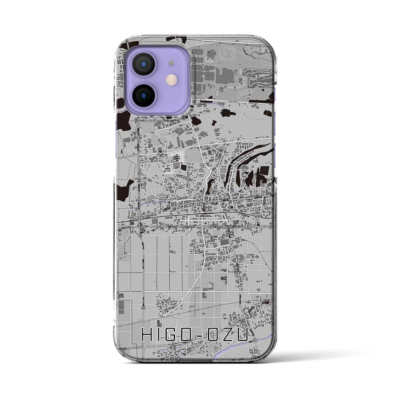 【肥後大津(熊本県)】地図柄iPhoneケース(クリアタイプ)