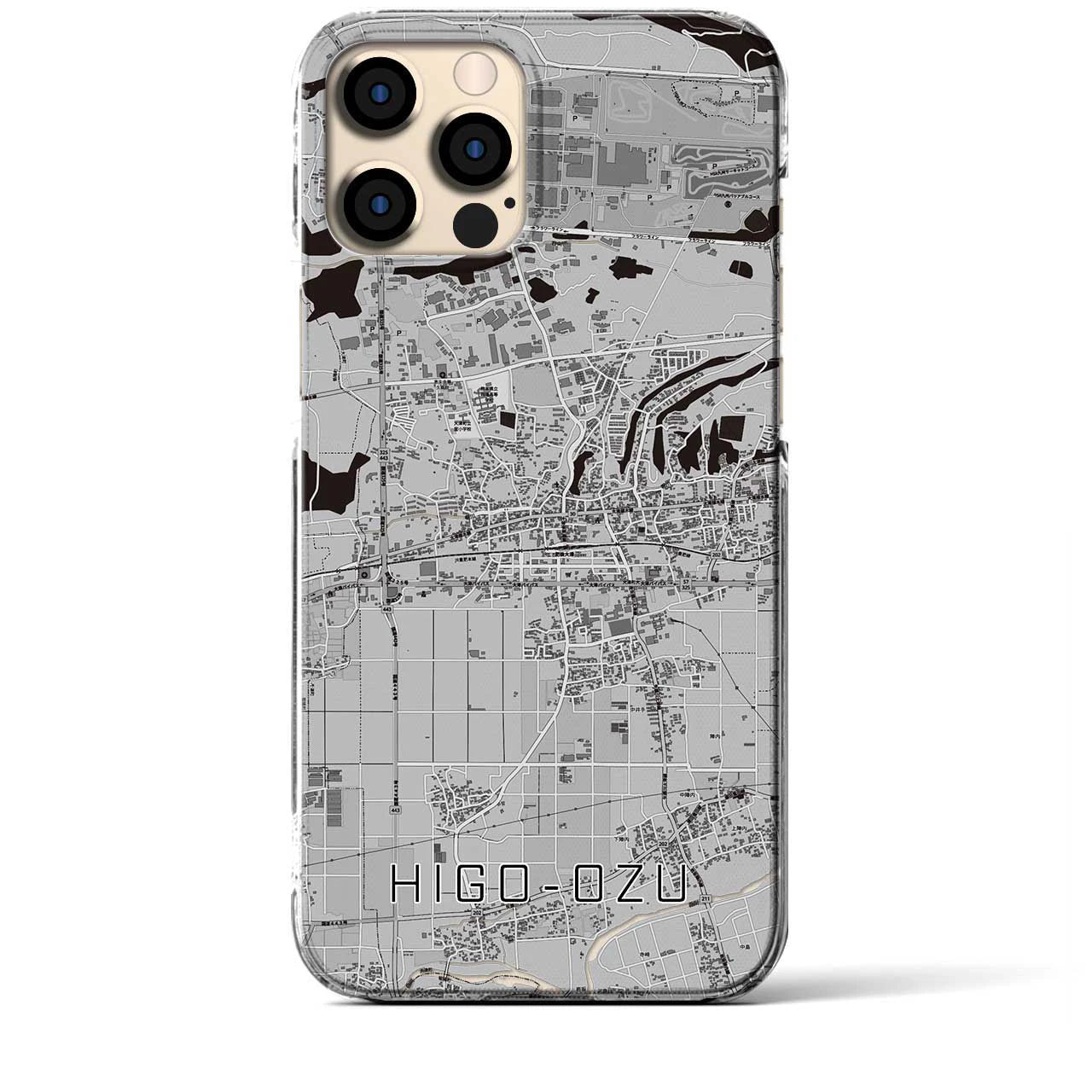 【肥後大津(熊本県)】地図柄iPhoneケース(クリアタイプ)