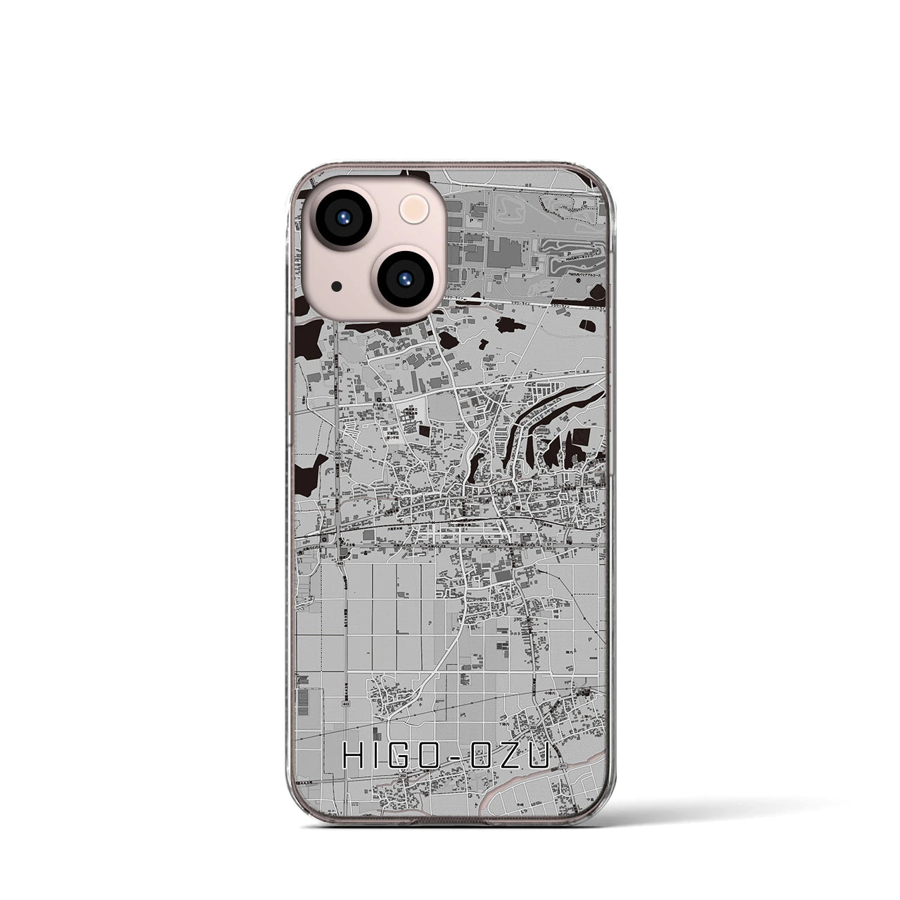 【肥後大津(熊本県)】地図柄iPhoneケース(クリアタイプ)