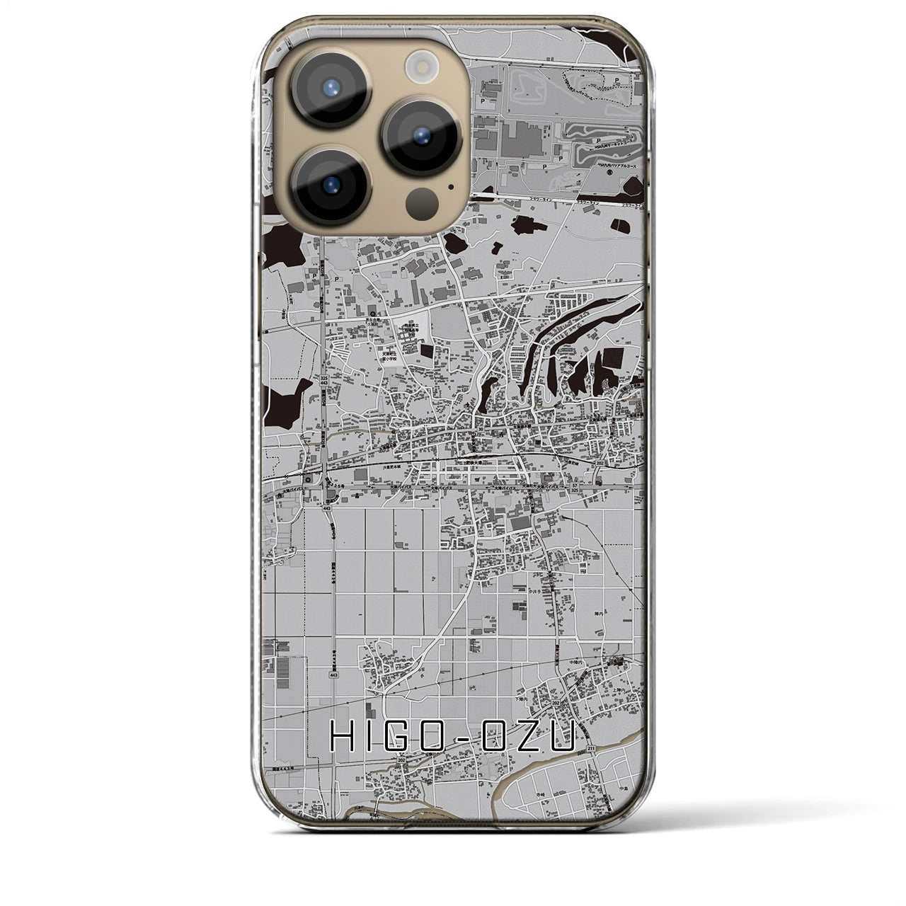 【肥後大津(熊本県)】地図柄iPhoneケース(クリアタイプ)