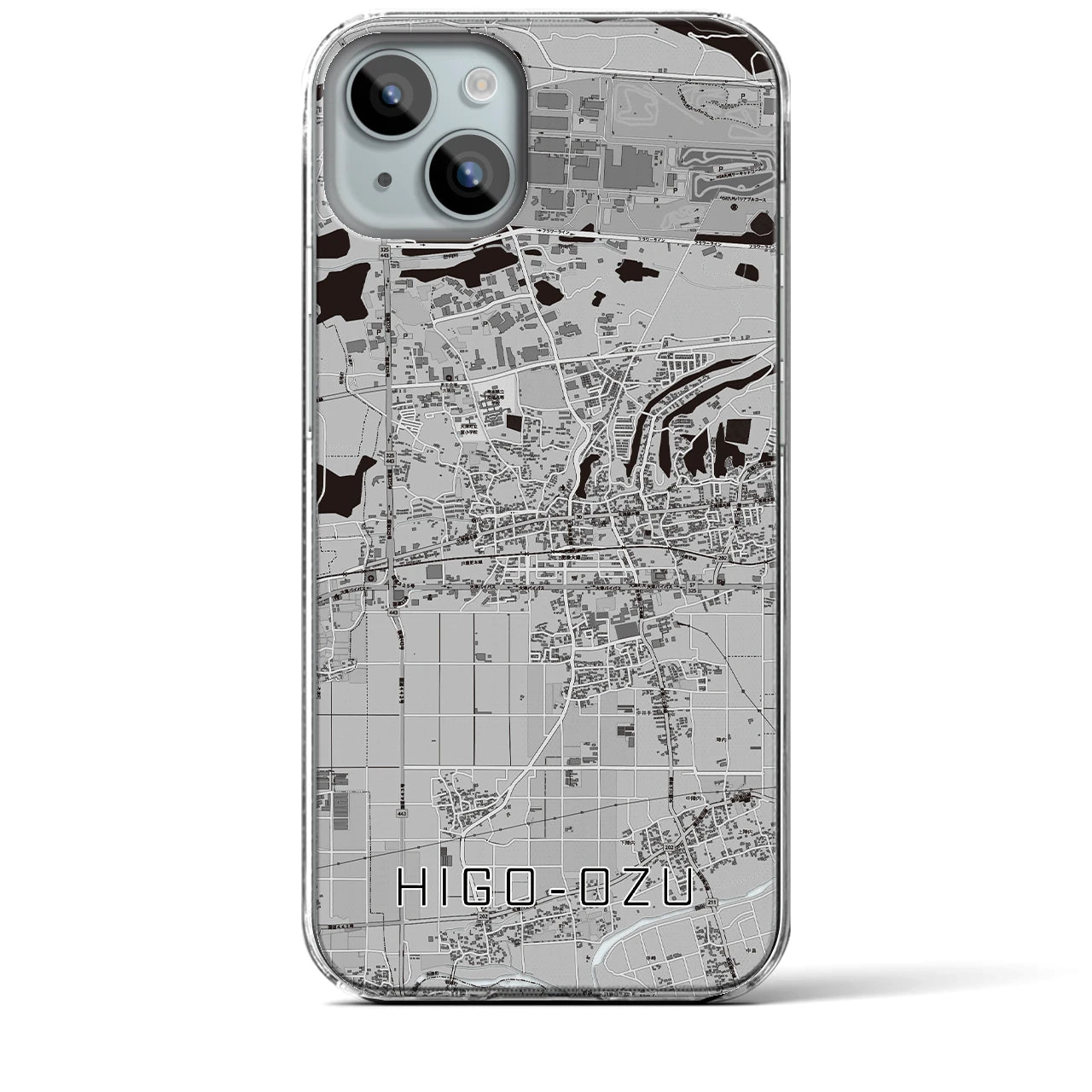 【肥後大津(熊本県)】地図柄iPhoneケース(クリアタイプ)