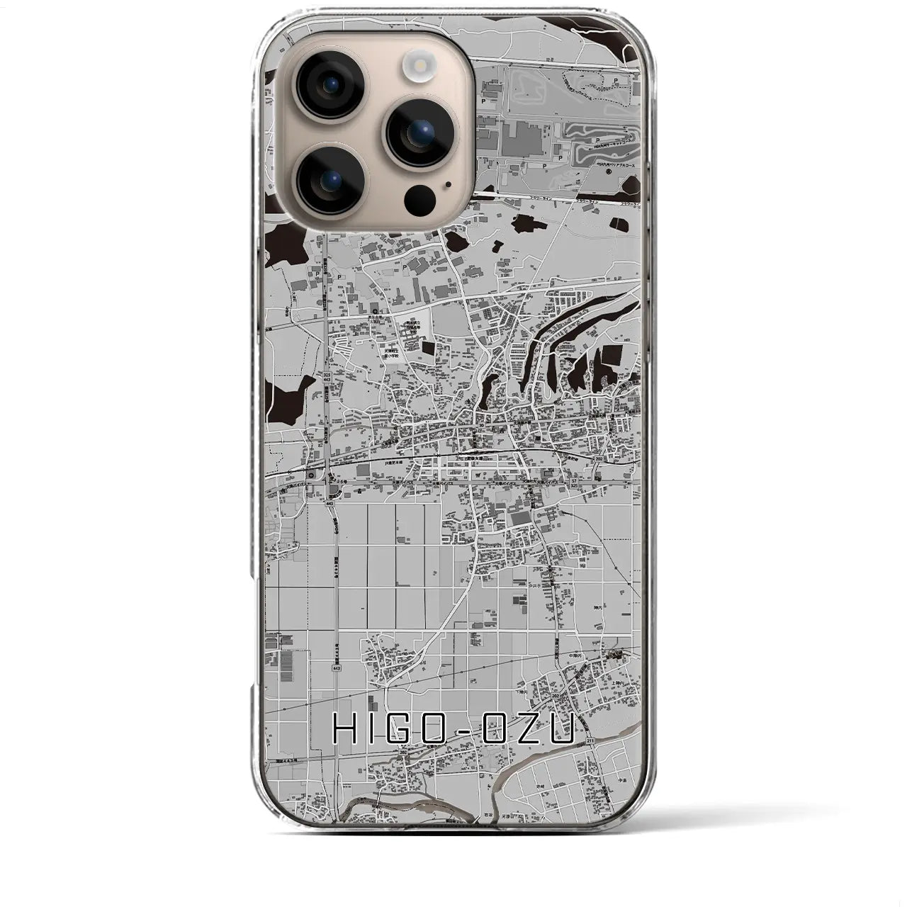 【肥後大津(熊本県)】地図柄iPhoneケース(クリアタイプ)