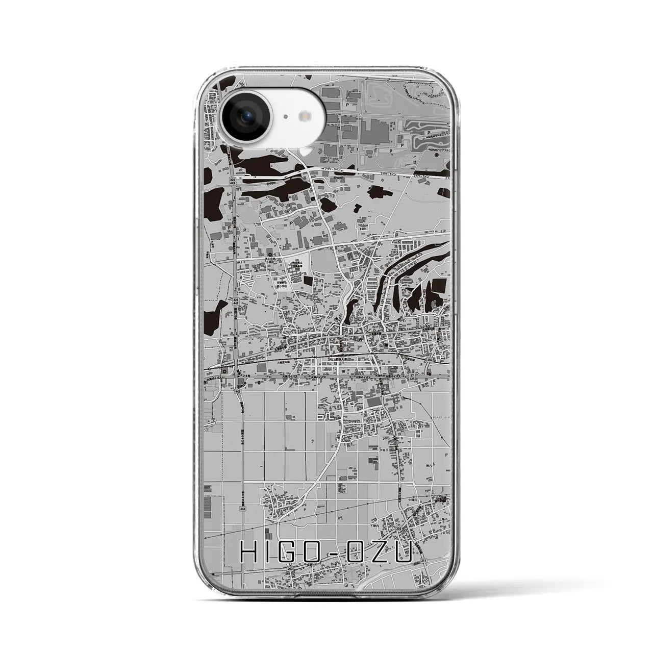 【肥後大津(熊本県)】地図柄iPhoneケース(クリアタイプ)
