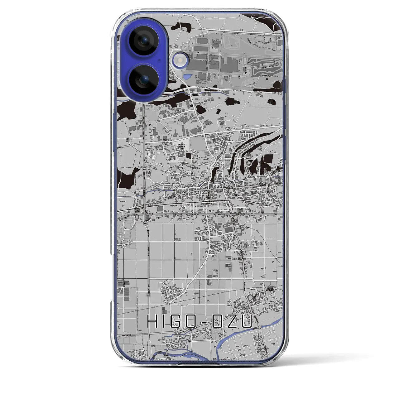 【肥後大津(熊本県)】地図柄iPhoneケース(クリアタイプ)