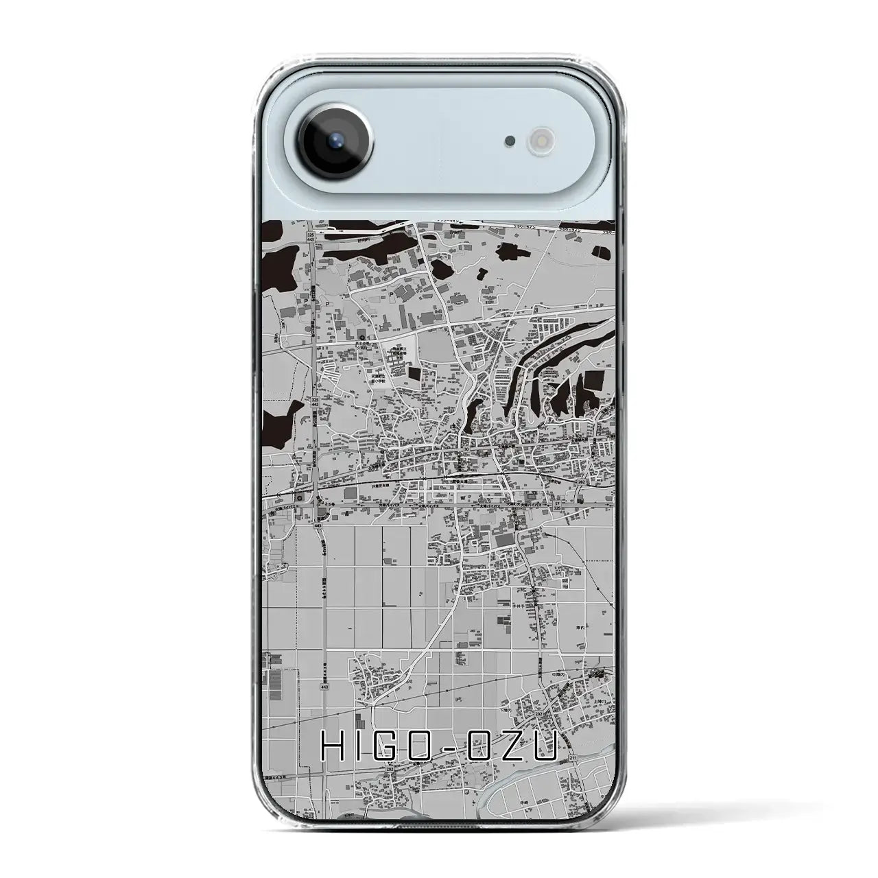 【肥後大津(熊本県)】地図柄iPhoneケース(クリアタイプ)