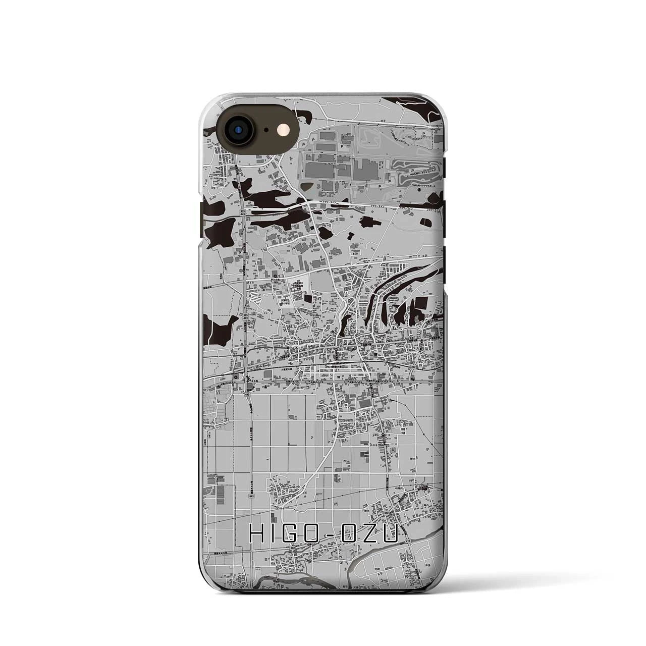 【肥後大津(熊本県)】地図柄iPhoneケース(クリアタイプ)