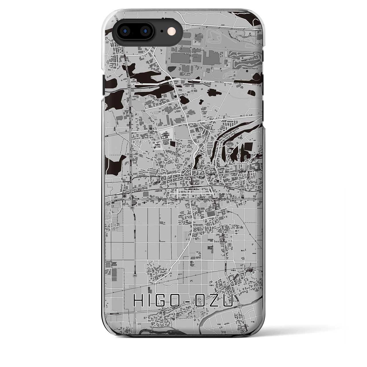【肥後大津(熊本県)】地図柄iPhoneケース(クリアタイプ)