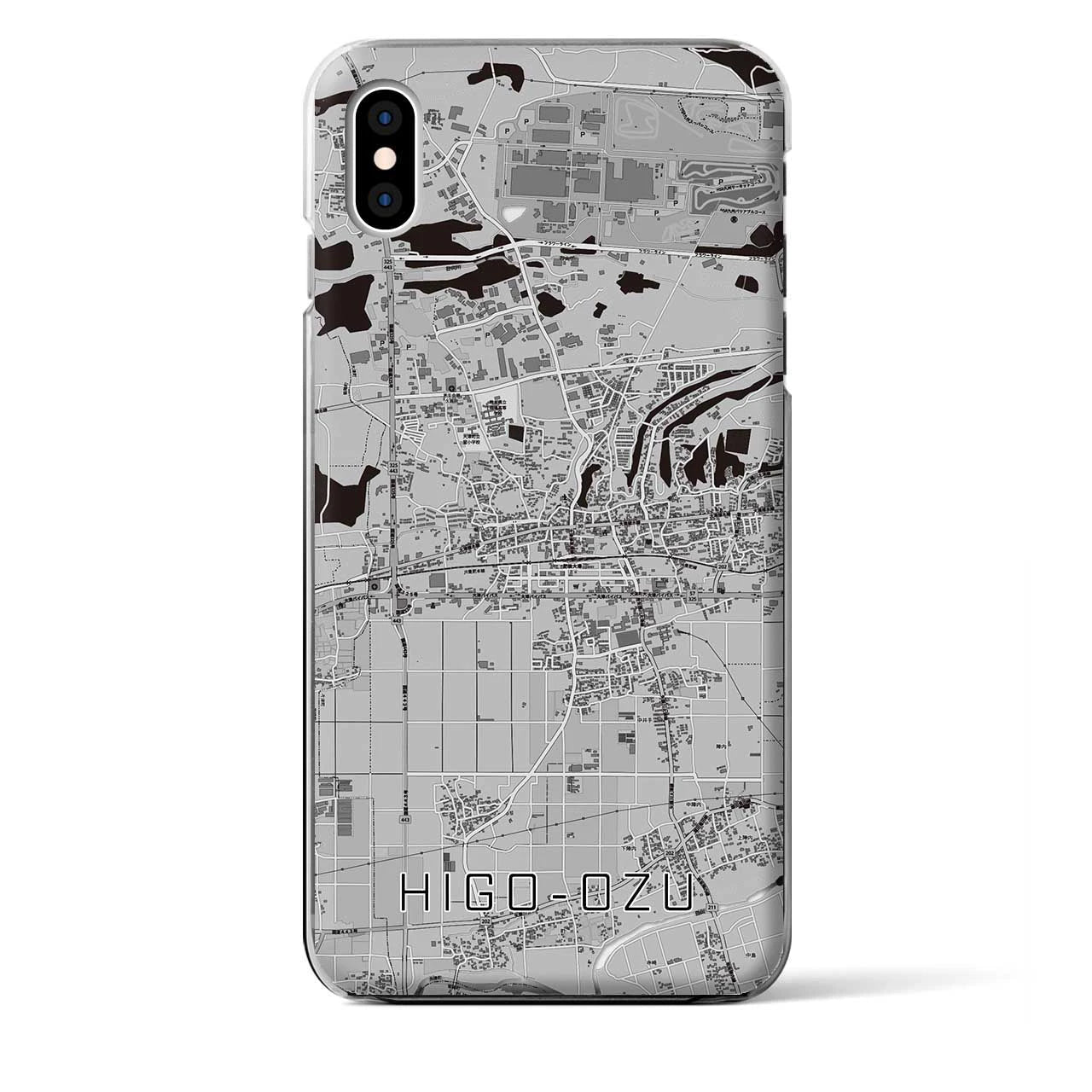 【肥後大津(熊本県)】地図柄iPhoneケース(クリアタイプ)