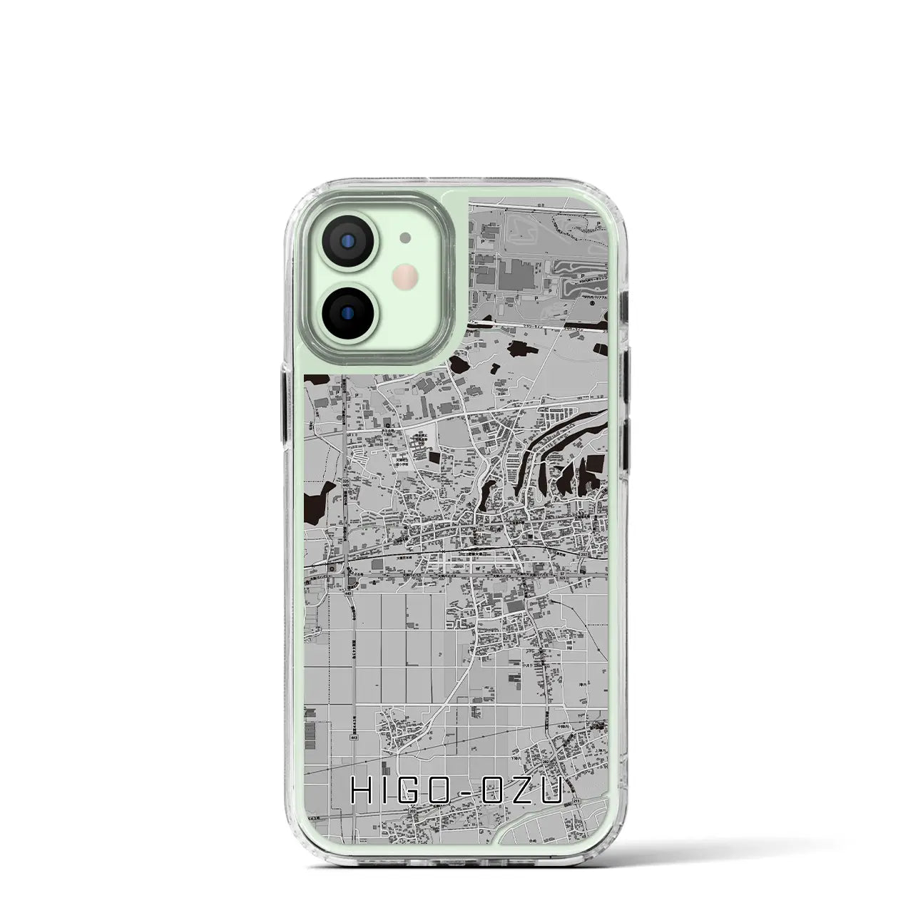 【肥後大津(熊本県)】地図柄iPhoneケース(MagSafeタイプ)
