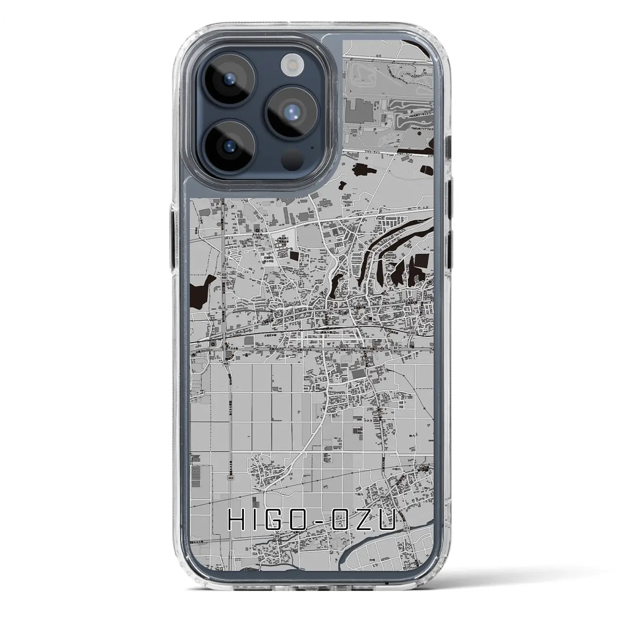 【肥後大津(熊本県)】地図柄iPhoneケース(MagSafeタイプ)