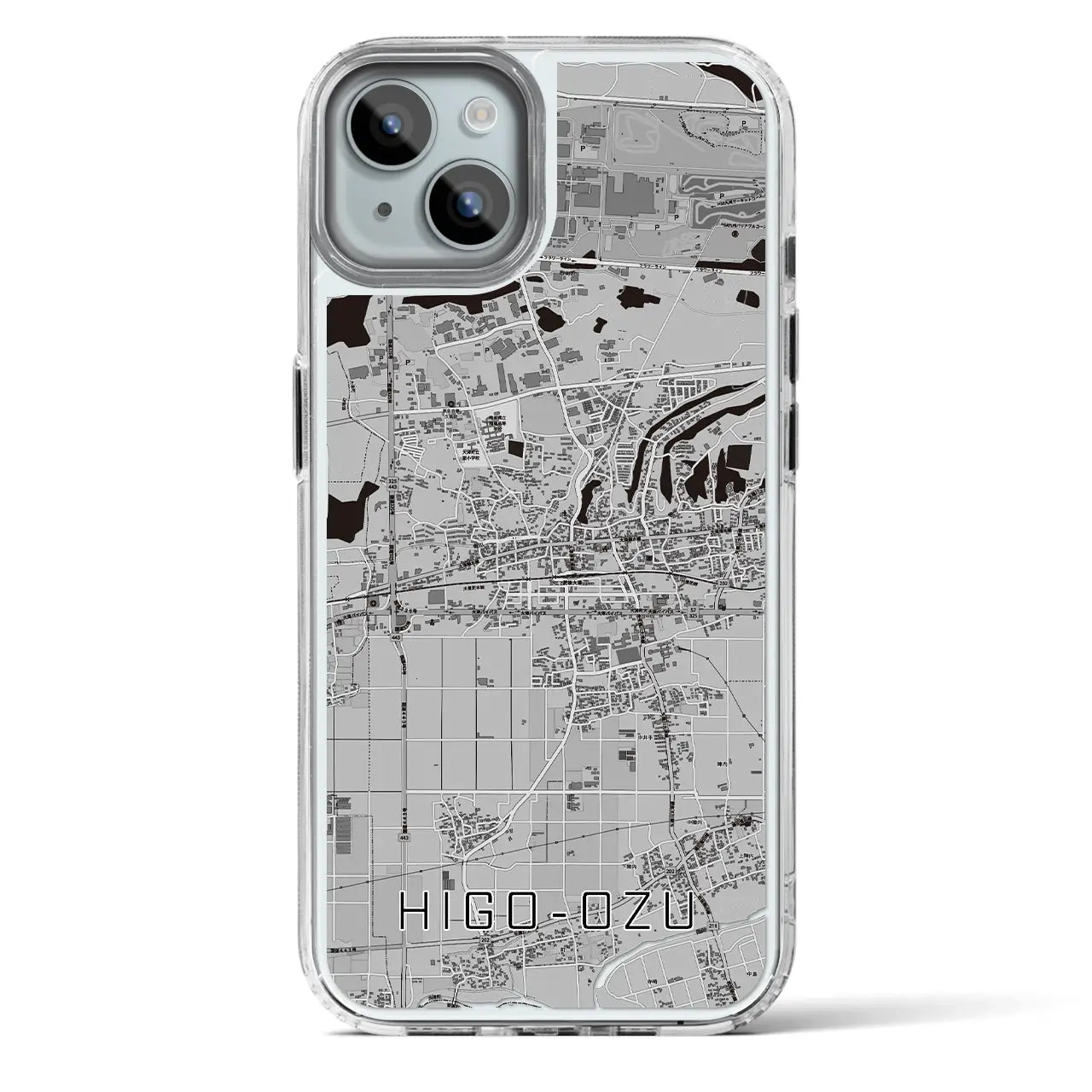 【肥後大津(熊本県)】地図柄iPhoneケース(MagSafeタイプ)