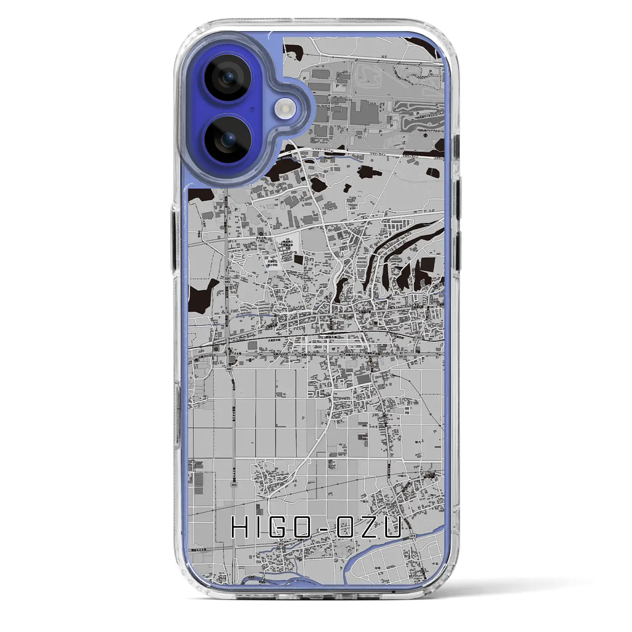 【肥後大津(熊本県)】地図柄iPhoneケース(MagSafeタイプ)