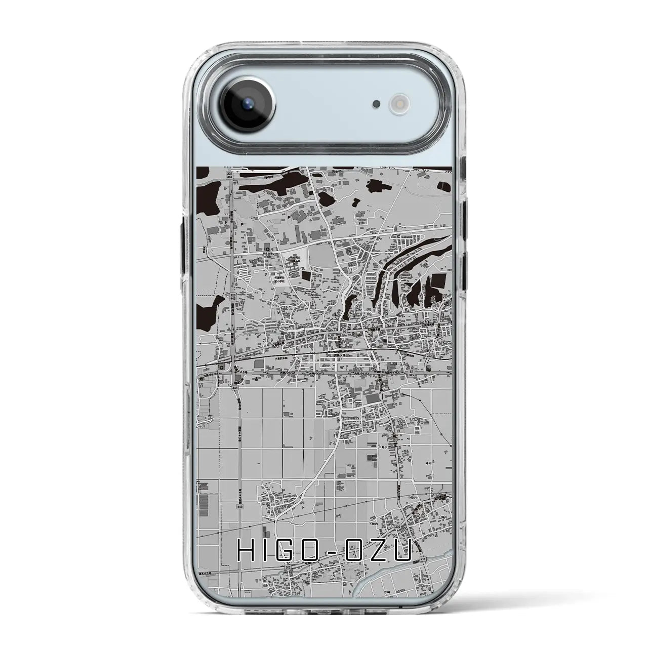 【肥後大津(熊本県)】地図柄iPhoneケース(MagSafeタイプ)