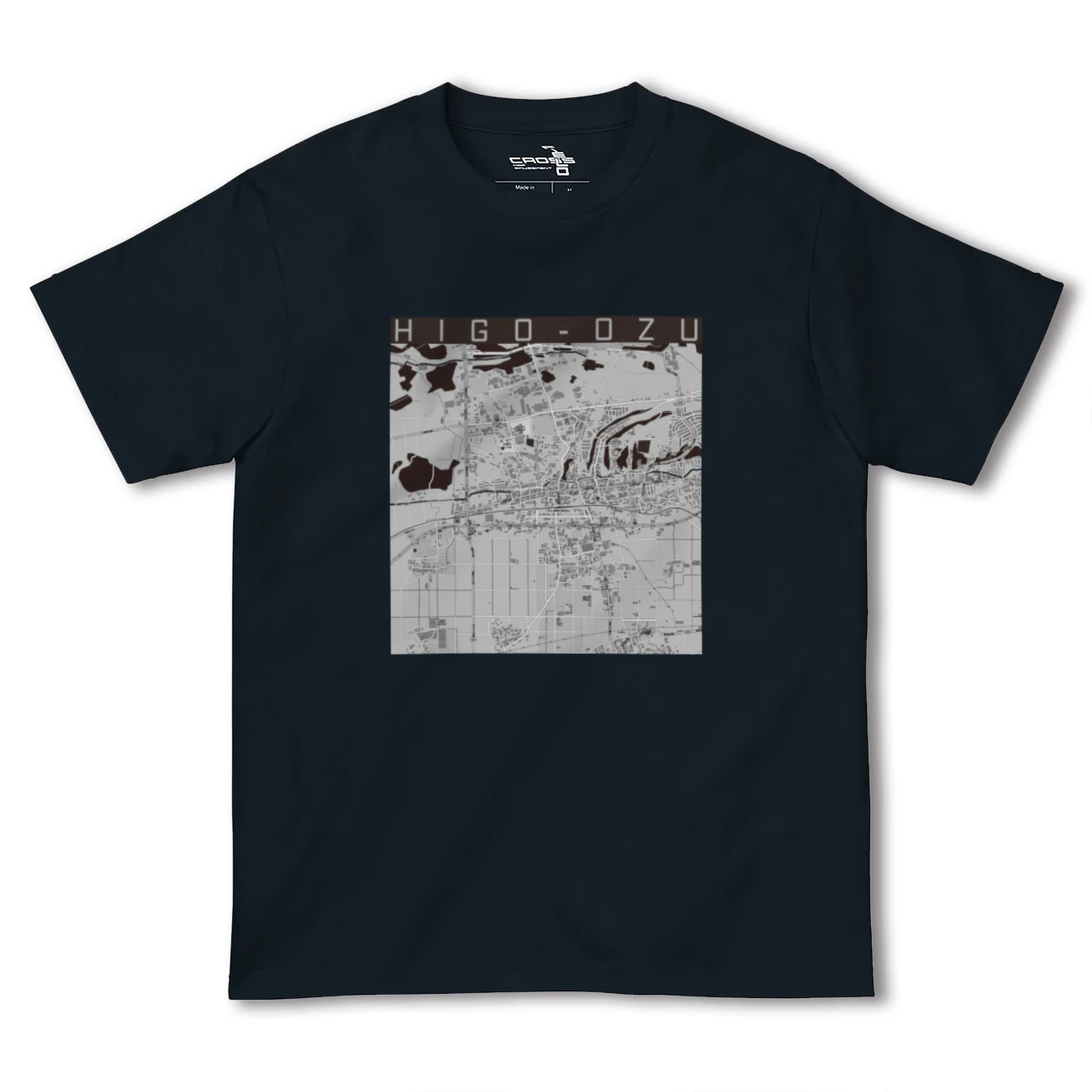 【肥後大津(熊本県)】地図柄ヘビーウェイトTシャツ