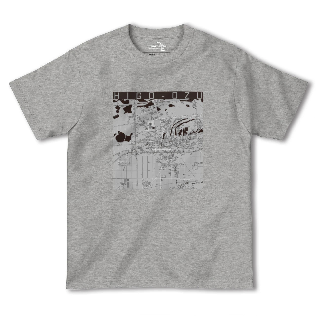 【肥後大津(熊本県)】地図柄ヘビーウェイトTシャツ