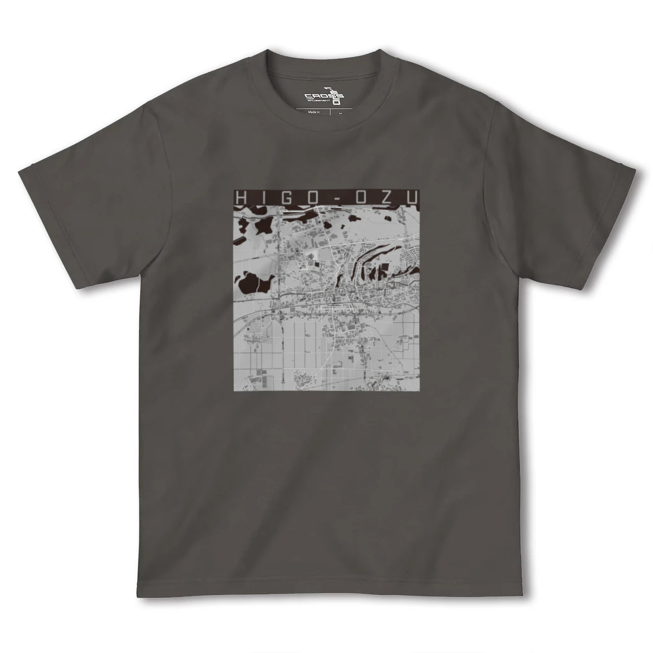 【肥後大津(熊本県)】地図柄ヘビーウェイトTシャツ