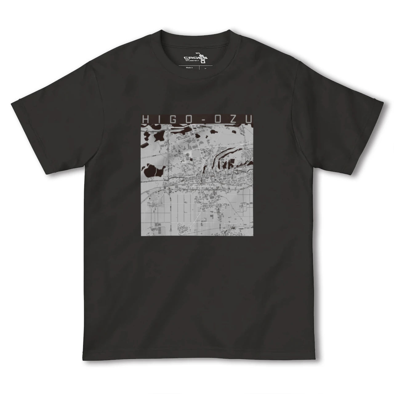【肥後大津(熊本県)】地図柄ヘビーウェイトTシャツ