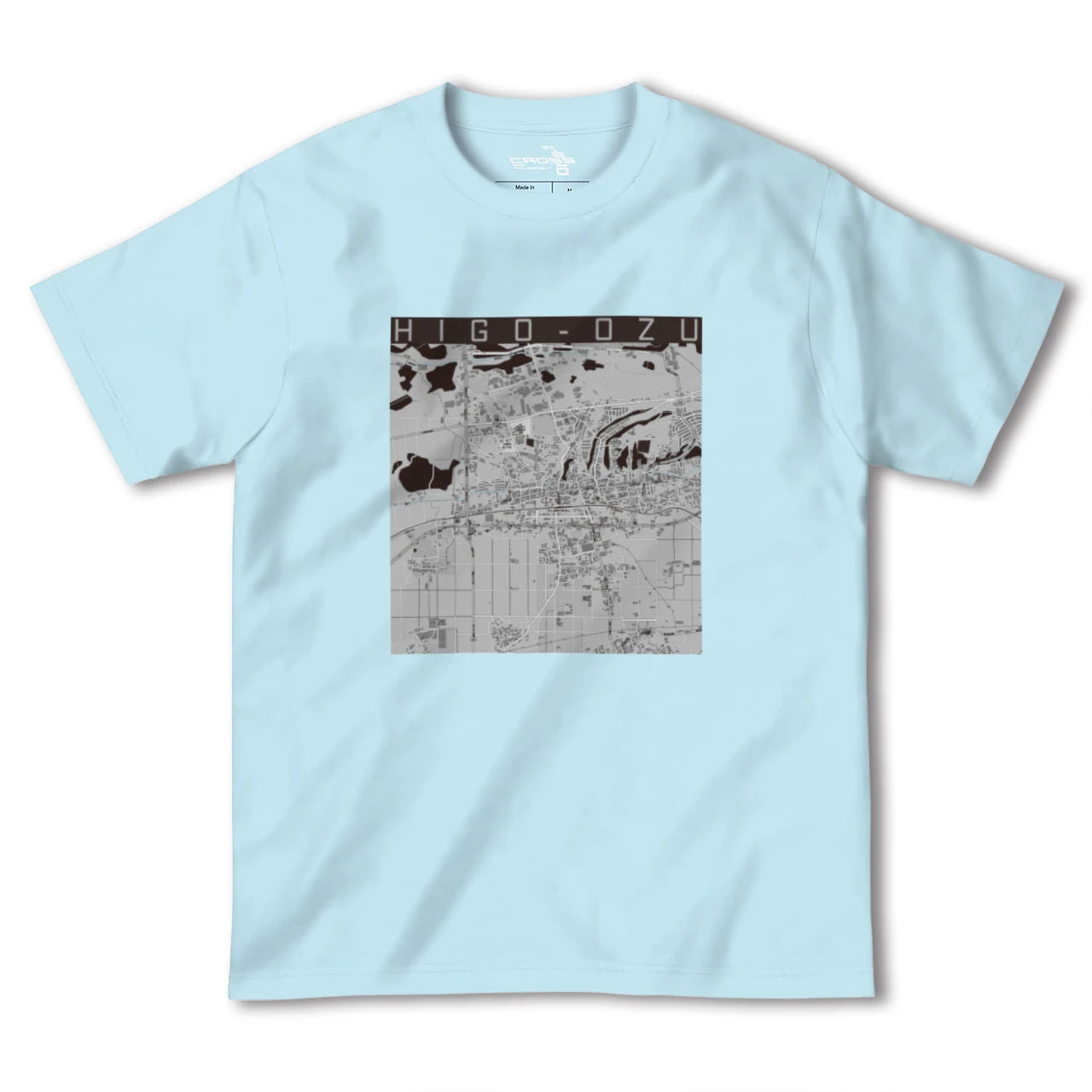 【肥後大津(熊本県)】地図柄ヘビーウェイトTシャツ