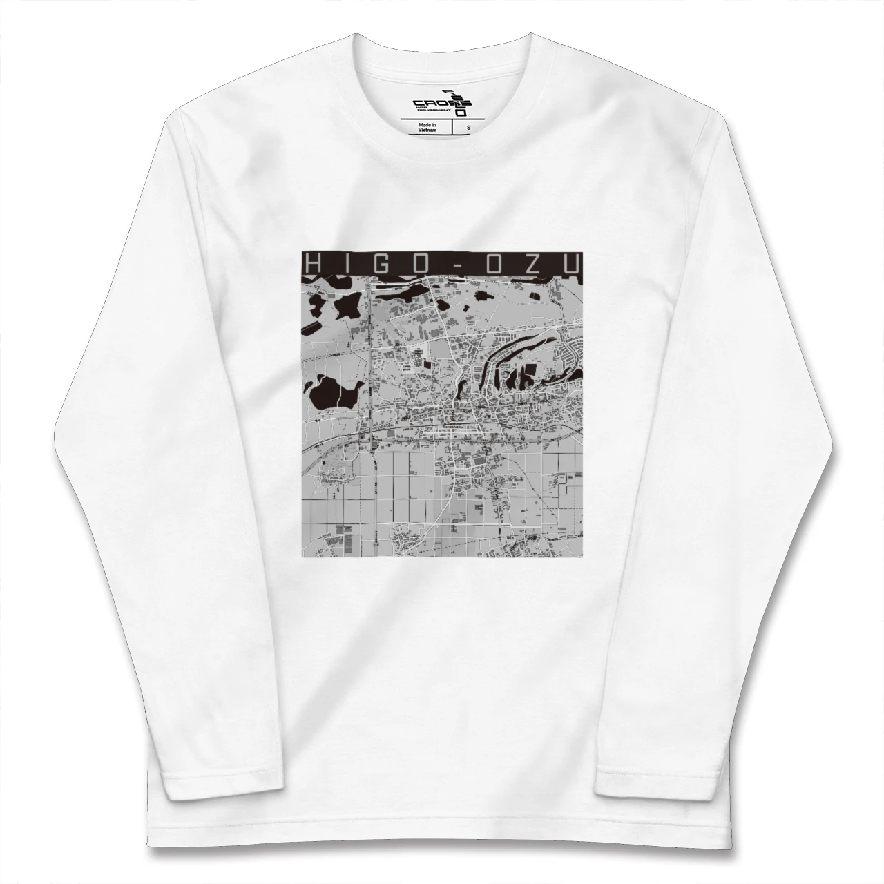 【肥後大津(熊本県)】地図柄ロングスリーブTシャツ