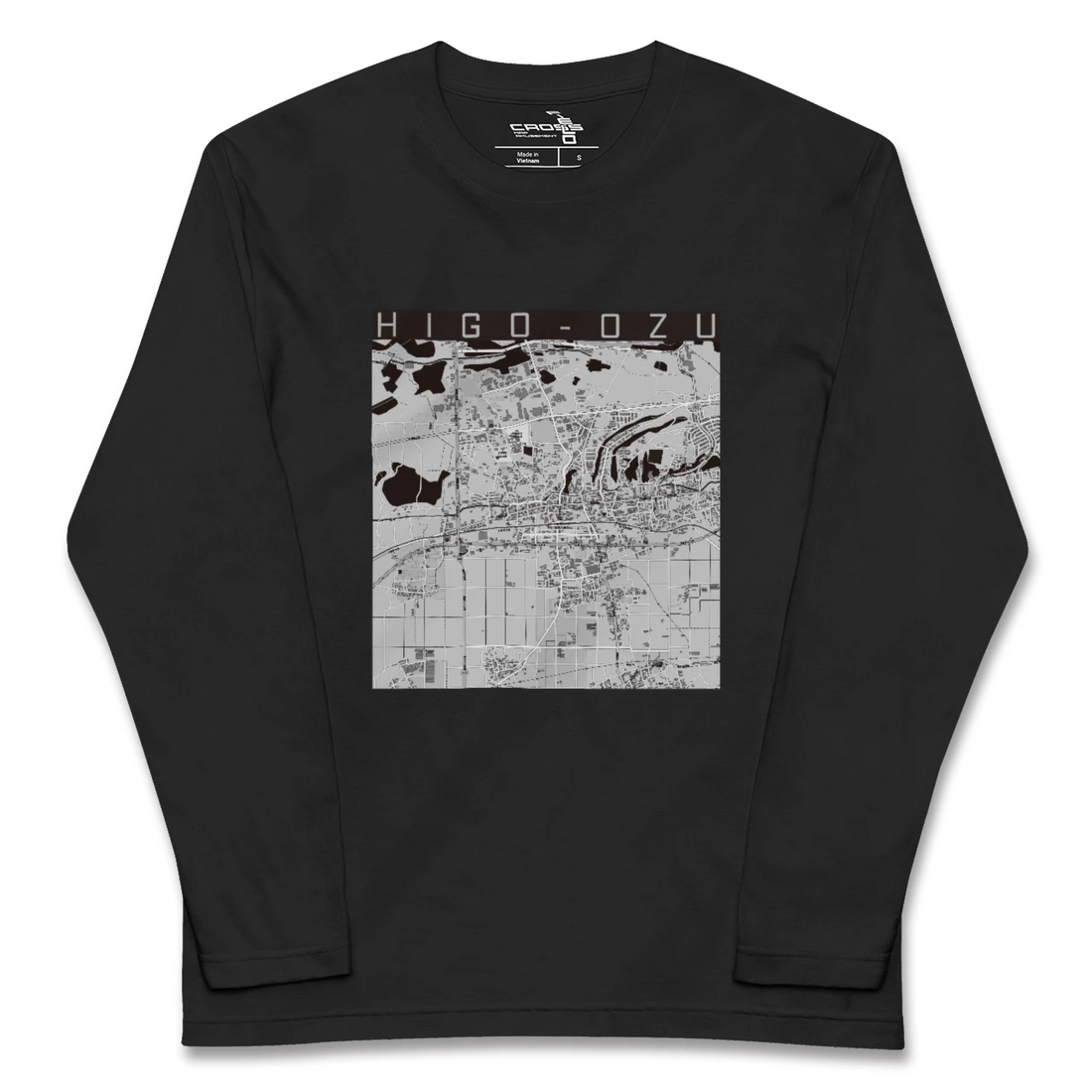 【肥後大津(熊本県)】地図柄ロングスリーブTシャツ
