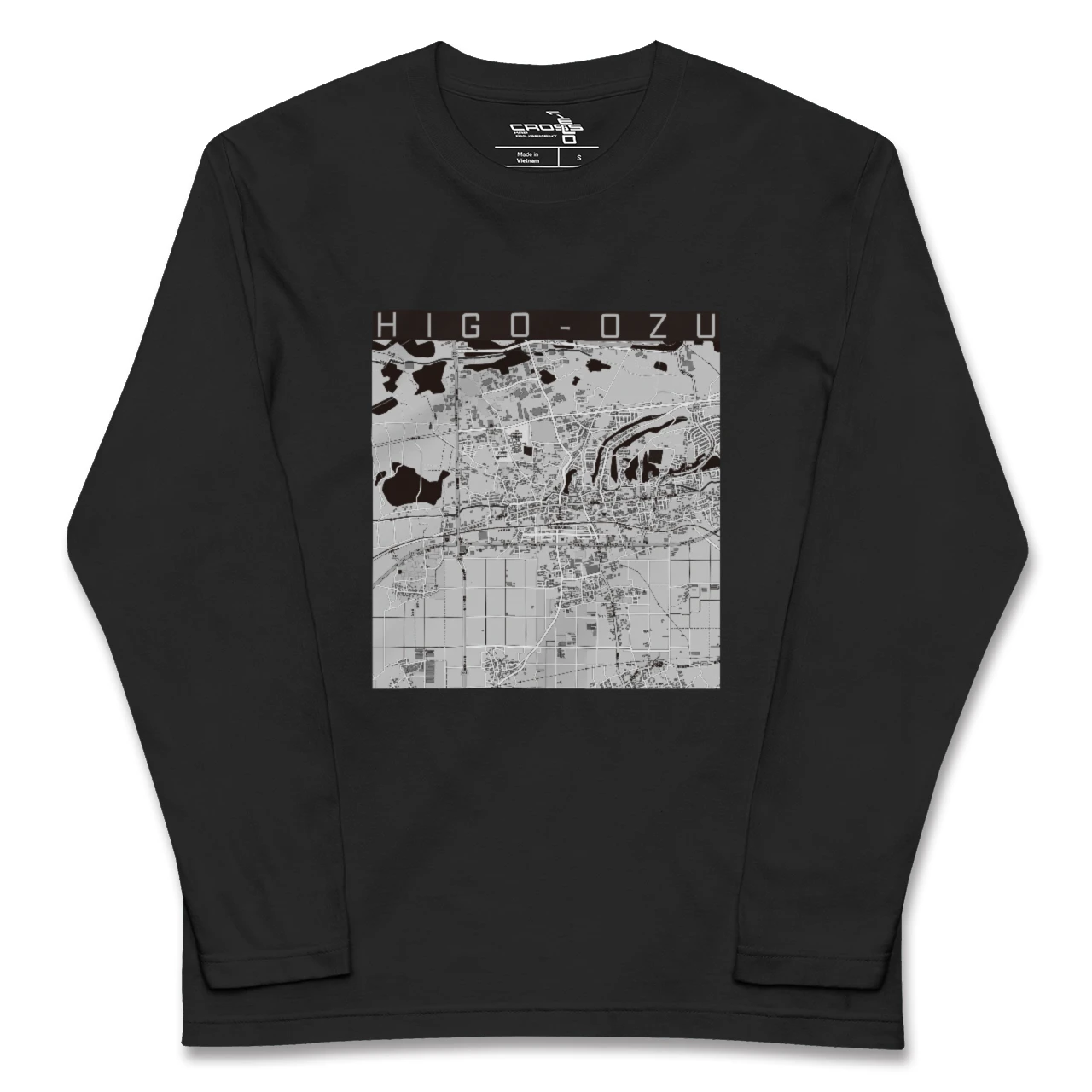 【肥後大津(熊本県)】地図柄ロングスリーブTシャツ