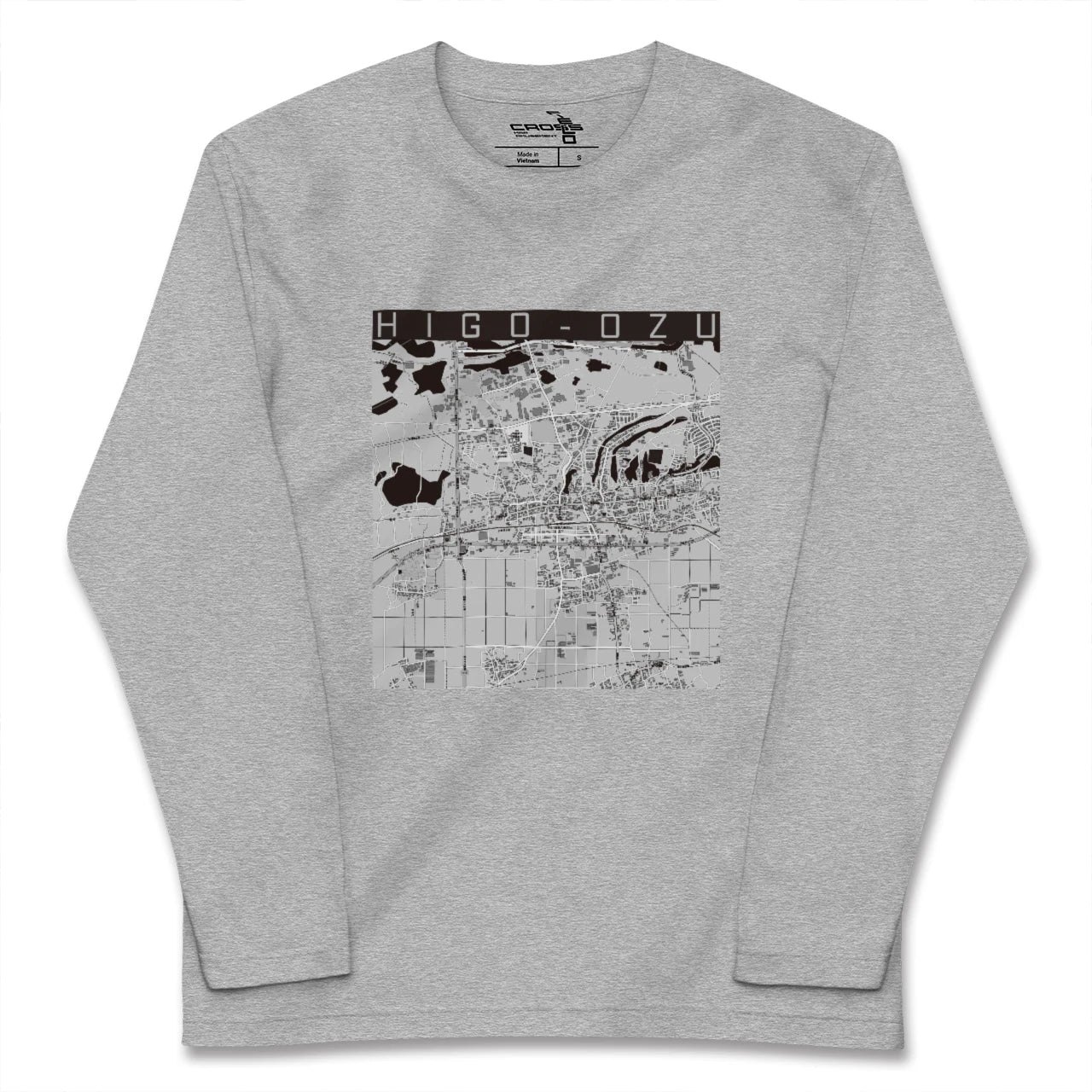 【肥後大津(熊本県)】地図柄ロングスリーブTシャツ