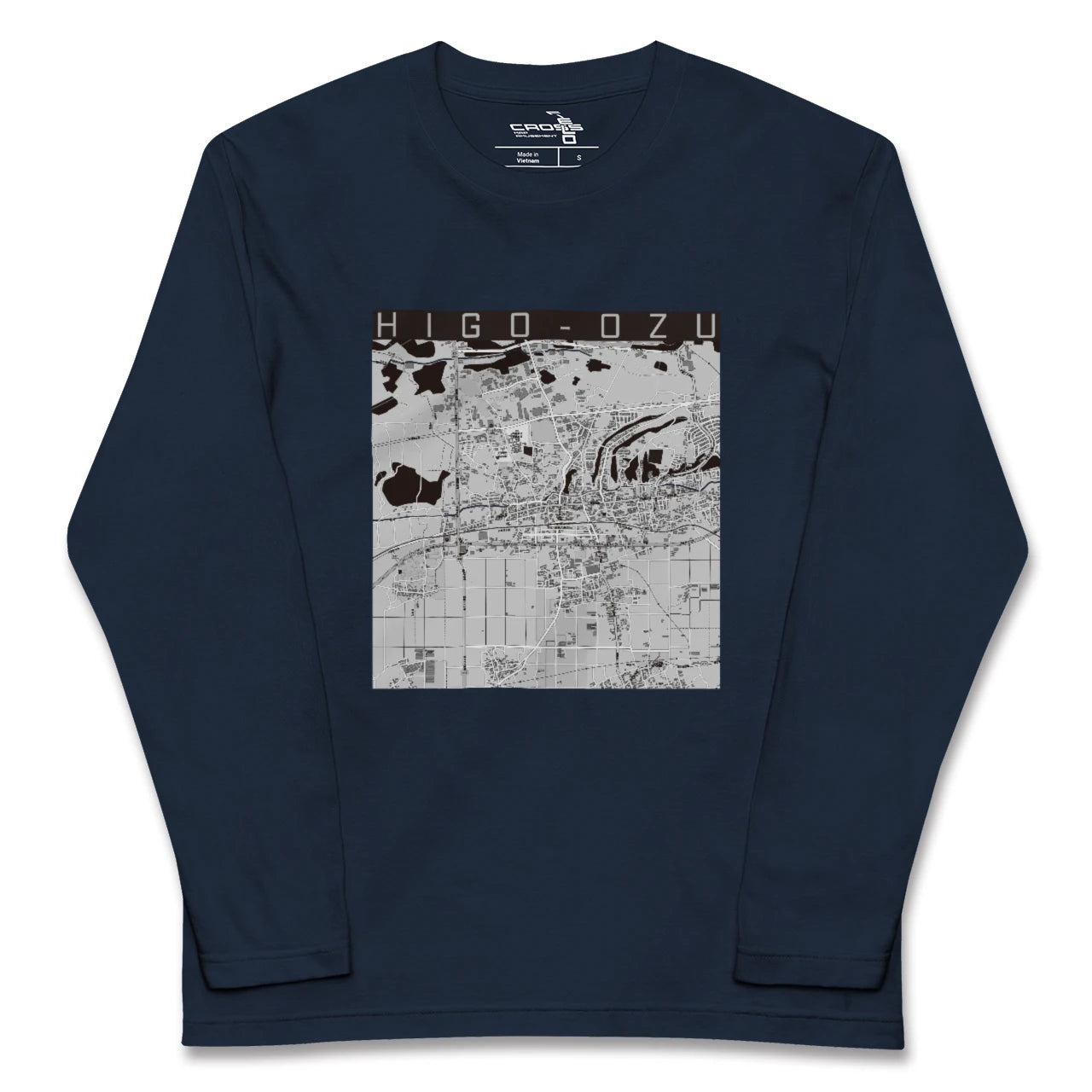 【肥後大津(熊本県)】地図柄ロングスリーブTシャツ