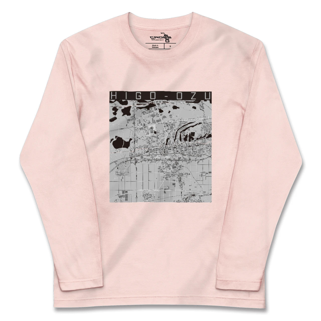 【肥後大津(熊本県)】地図柄ロングスリーブTシャツ