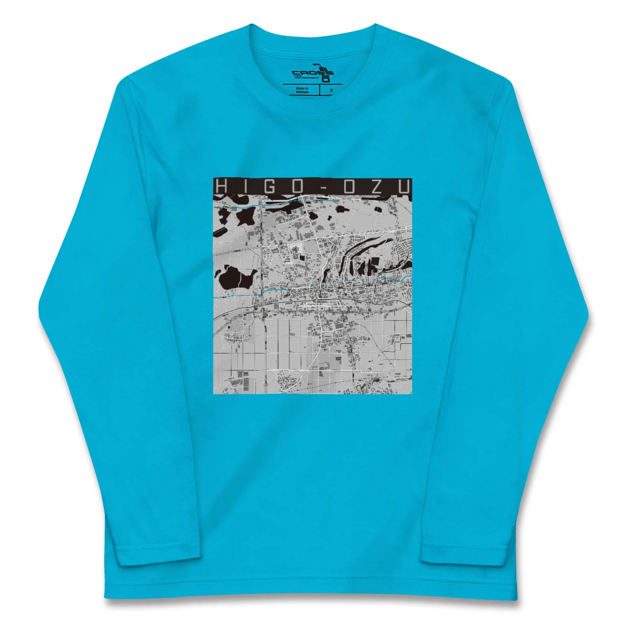 【肥後大津(熊本県)】地図柄ロングスリーブTシャツ