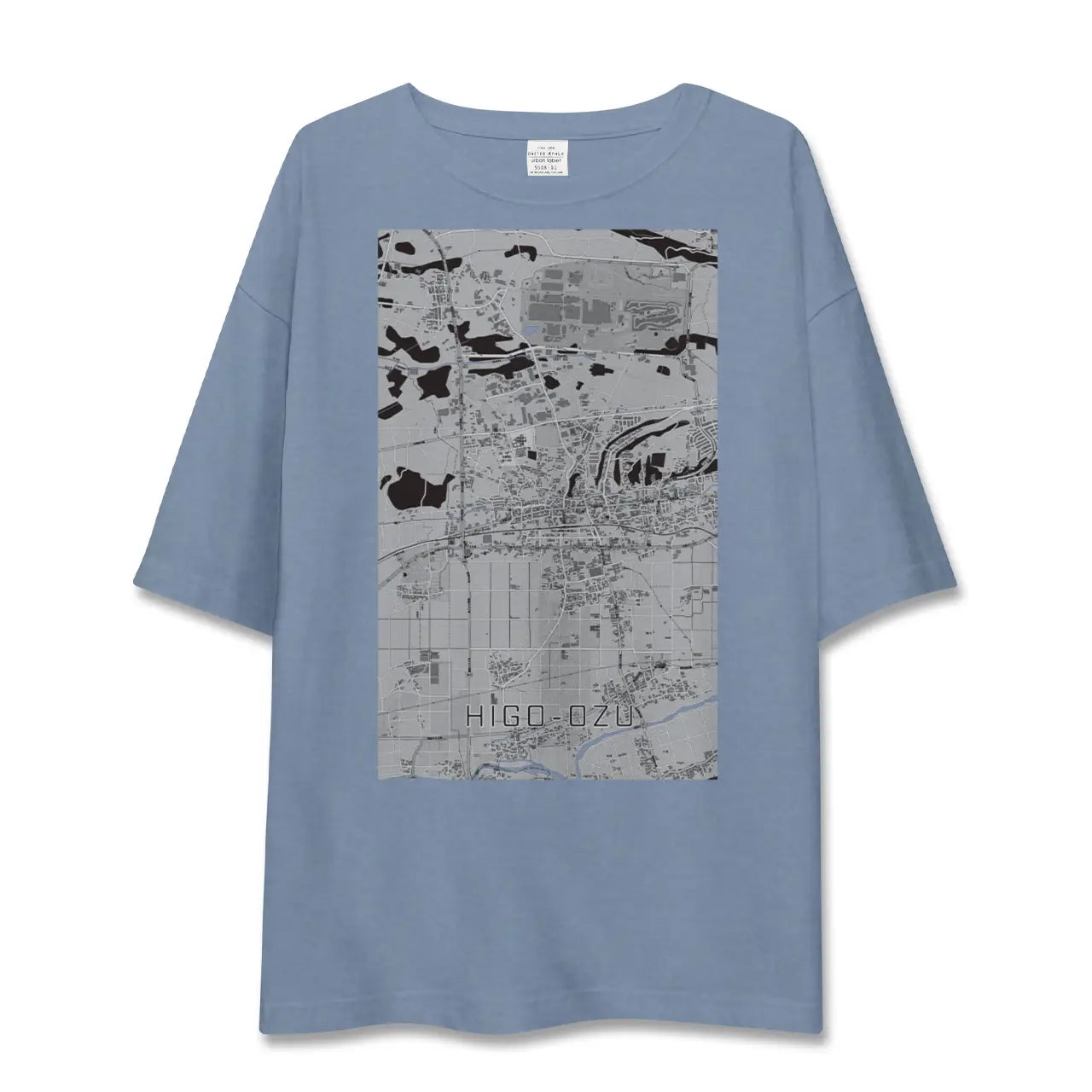【肥後大津(熊本県)】地図柄ビッグシルエットTシャツ