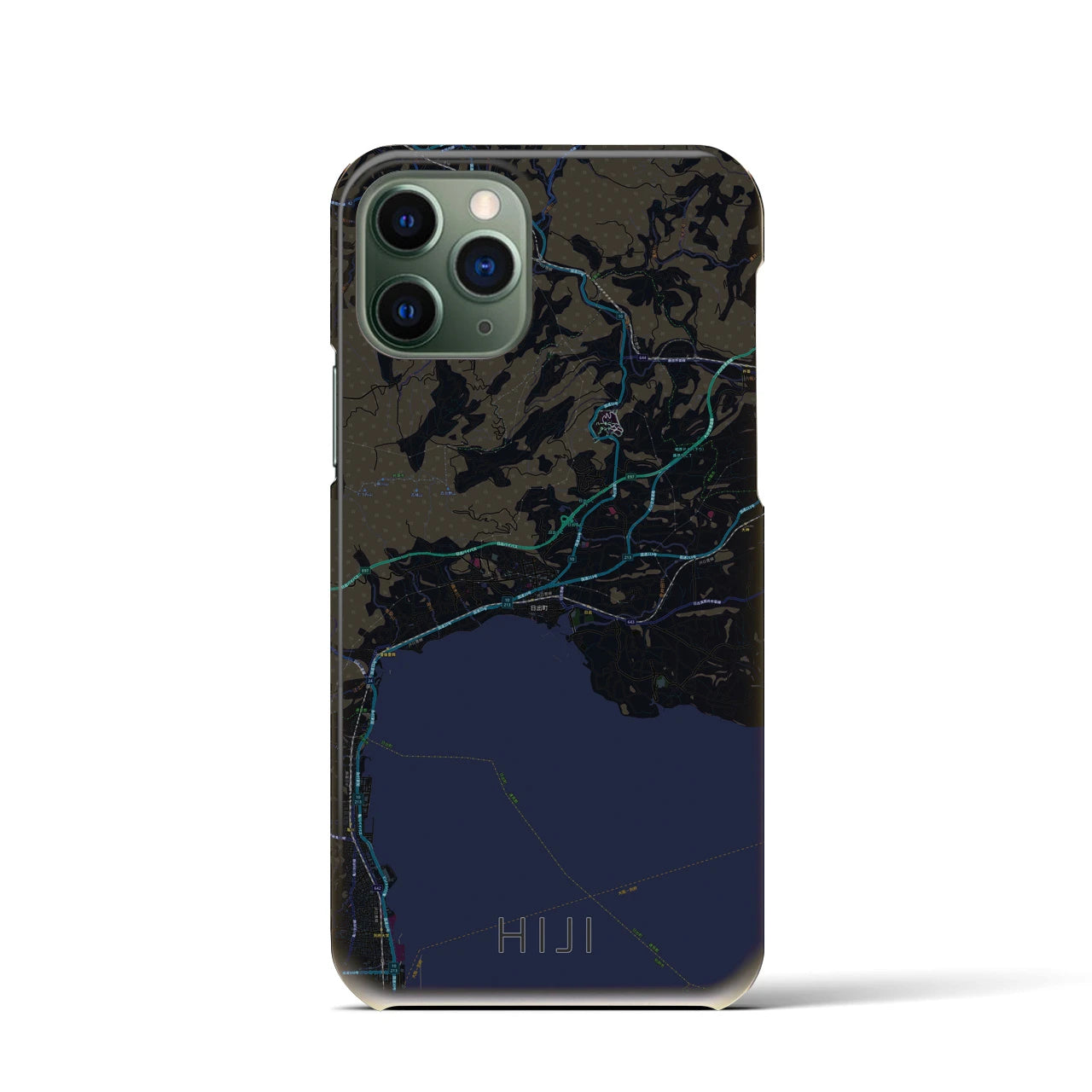 【日出(大分県)】地図柄iPhoneケース(バックカバータイプ)