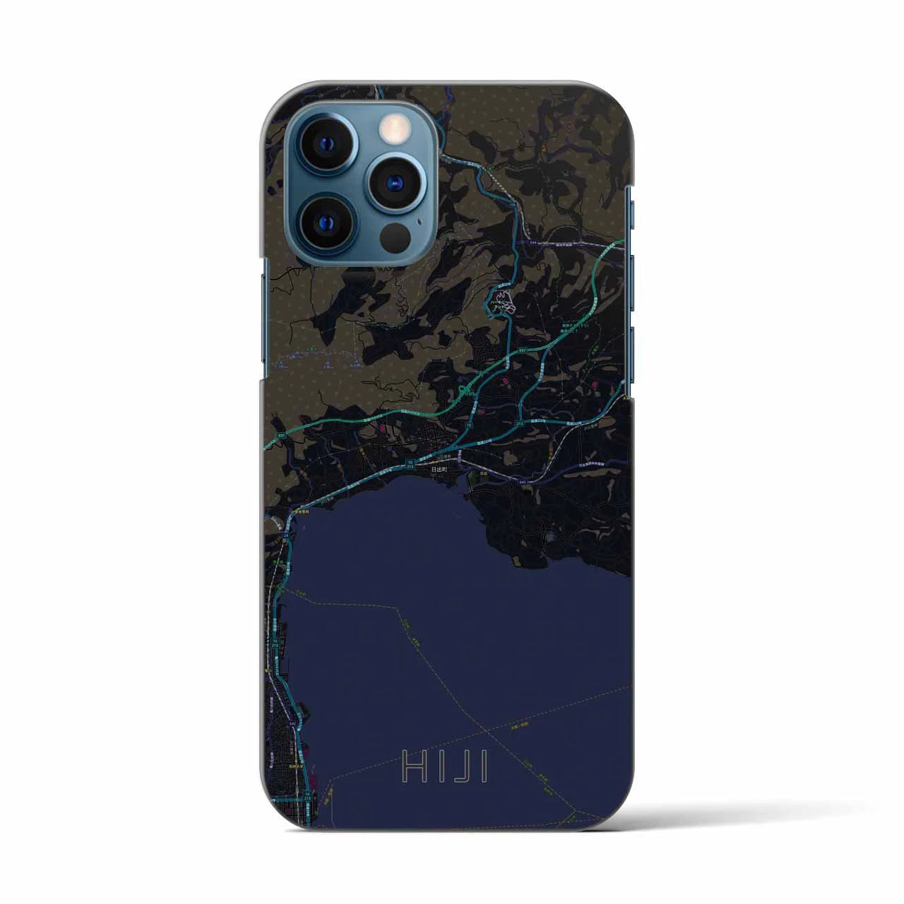 【日出(大分県)】地図柄iPhoneケース(バックカバータイプ)