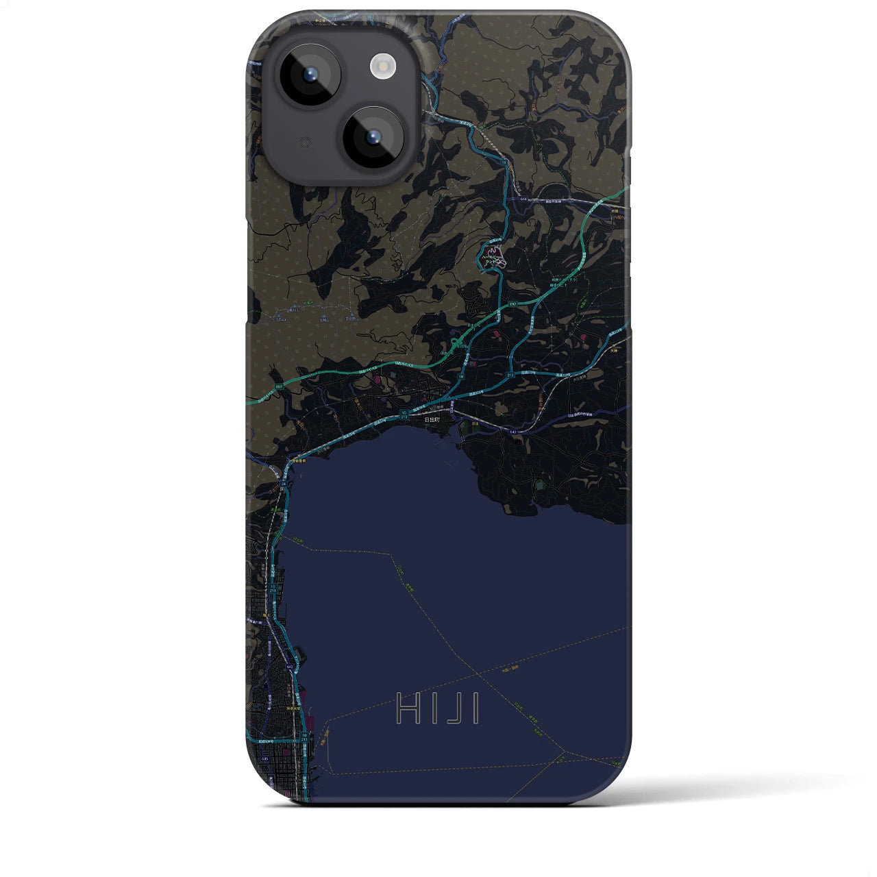 【日出(大分県)】地図柄iPhoneケース(バックカバータイプ)