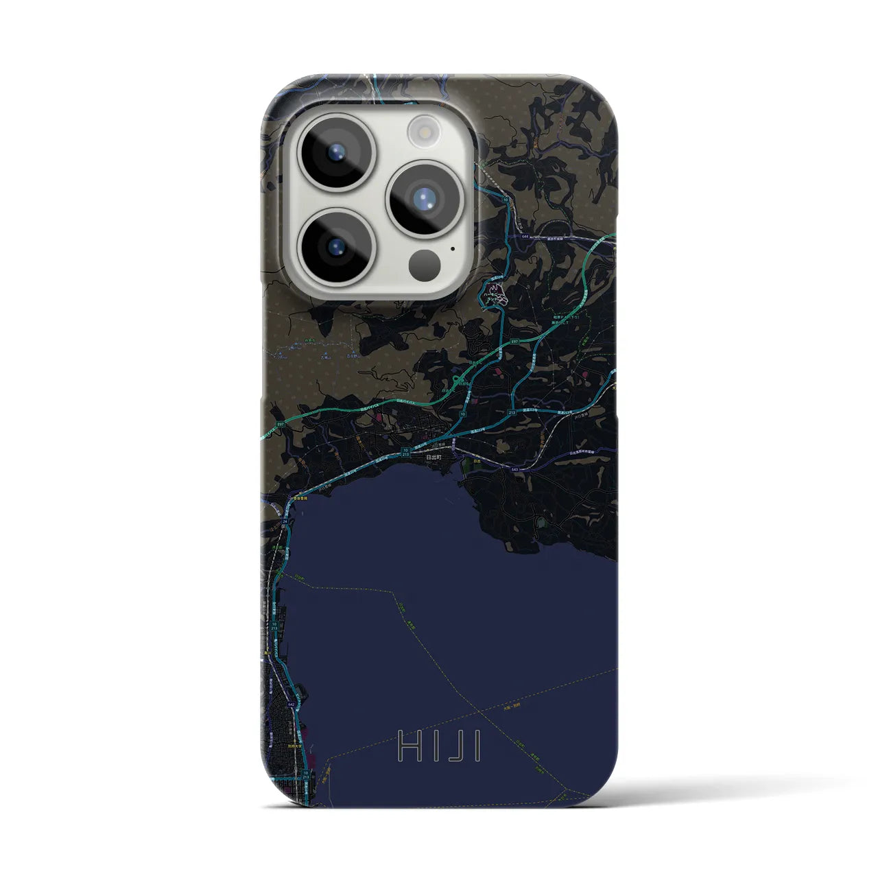 【日出(大分県)】地図柄iPhoneケース(バックカバータイプ)