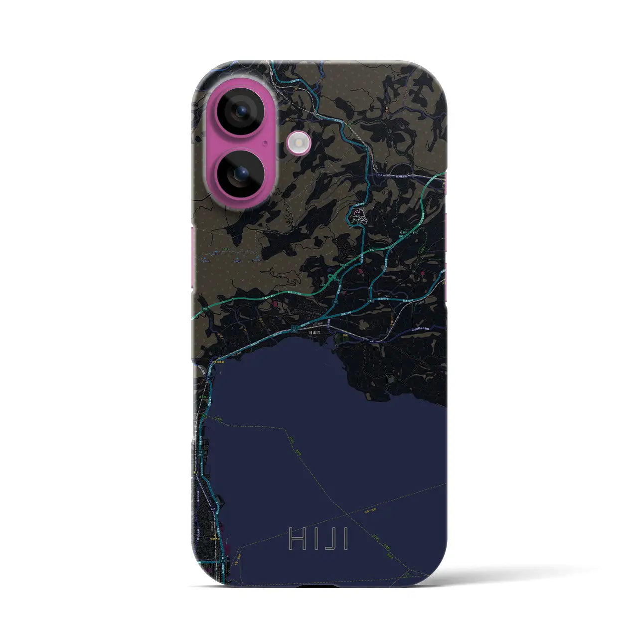 【日出(大分県)】地図柄iPhoneケース(バックカバータイプ)