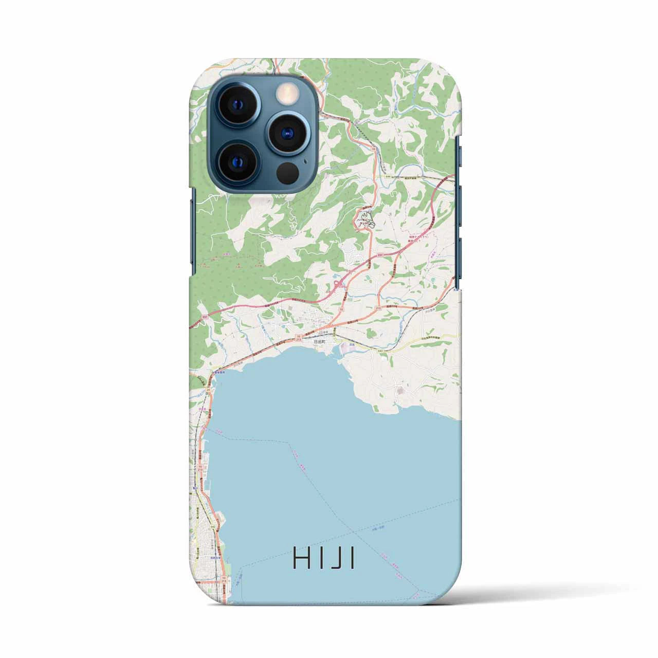 【日出(大分県)】地図柄iPhoneケース(バックカバータイプ)