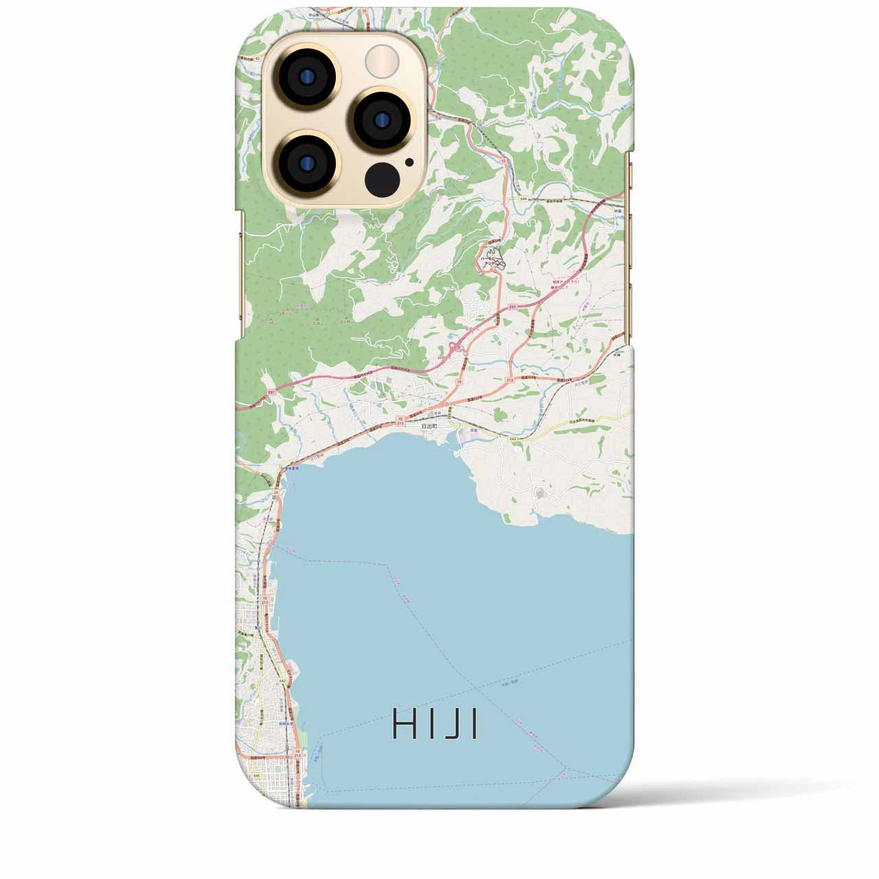 【日出(大分県)】地図柄iPhoneケース(バックカバータイプ)