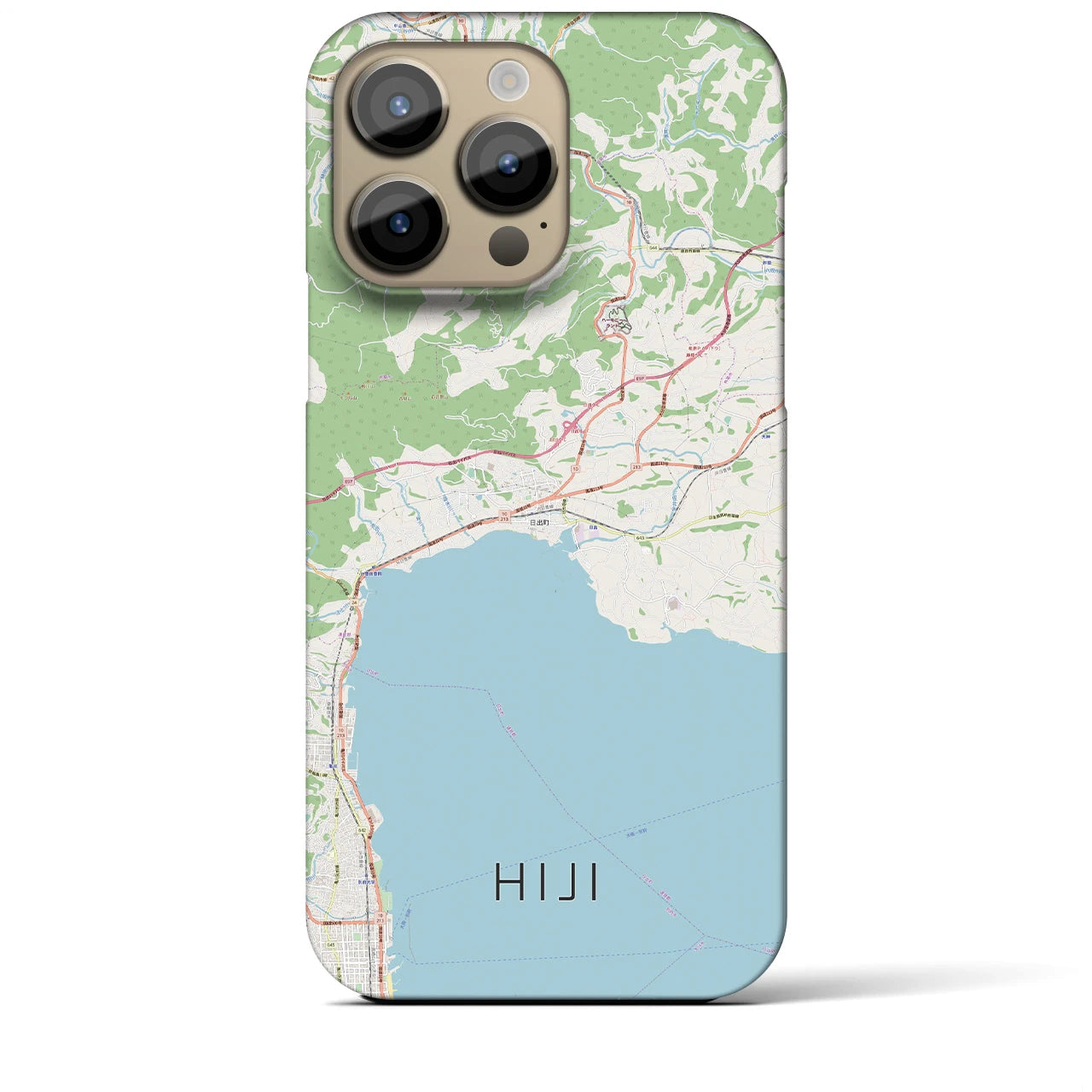 【日出(大分県)】地図柄iPhoneケース(バックカバータイプ)