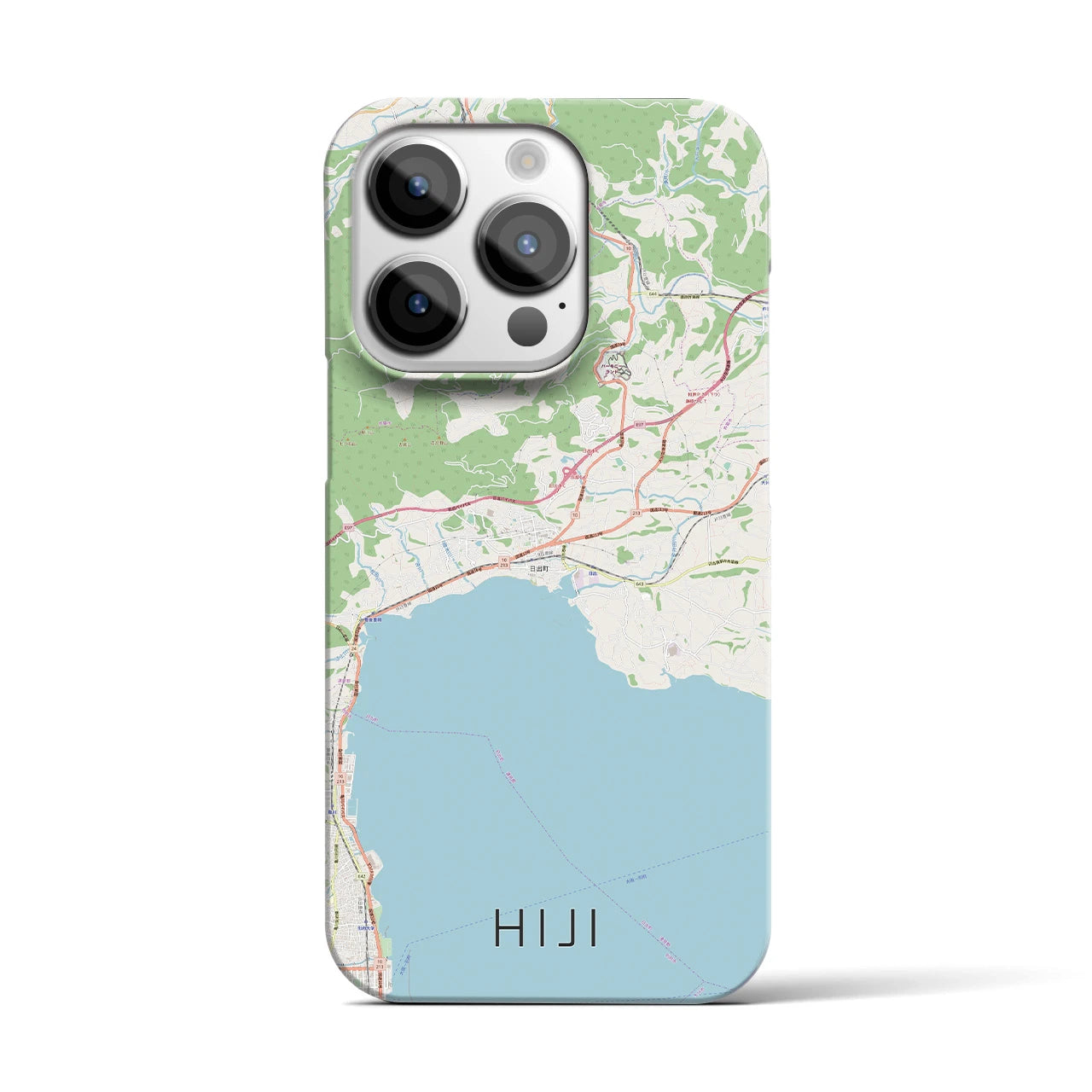 【日出(大分県)】地図柄iPhoneケース(バックカバータイプ)